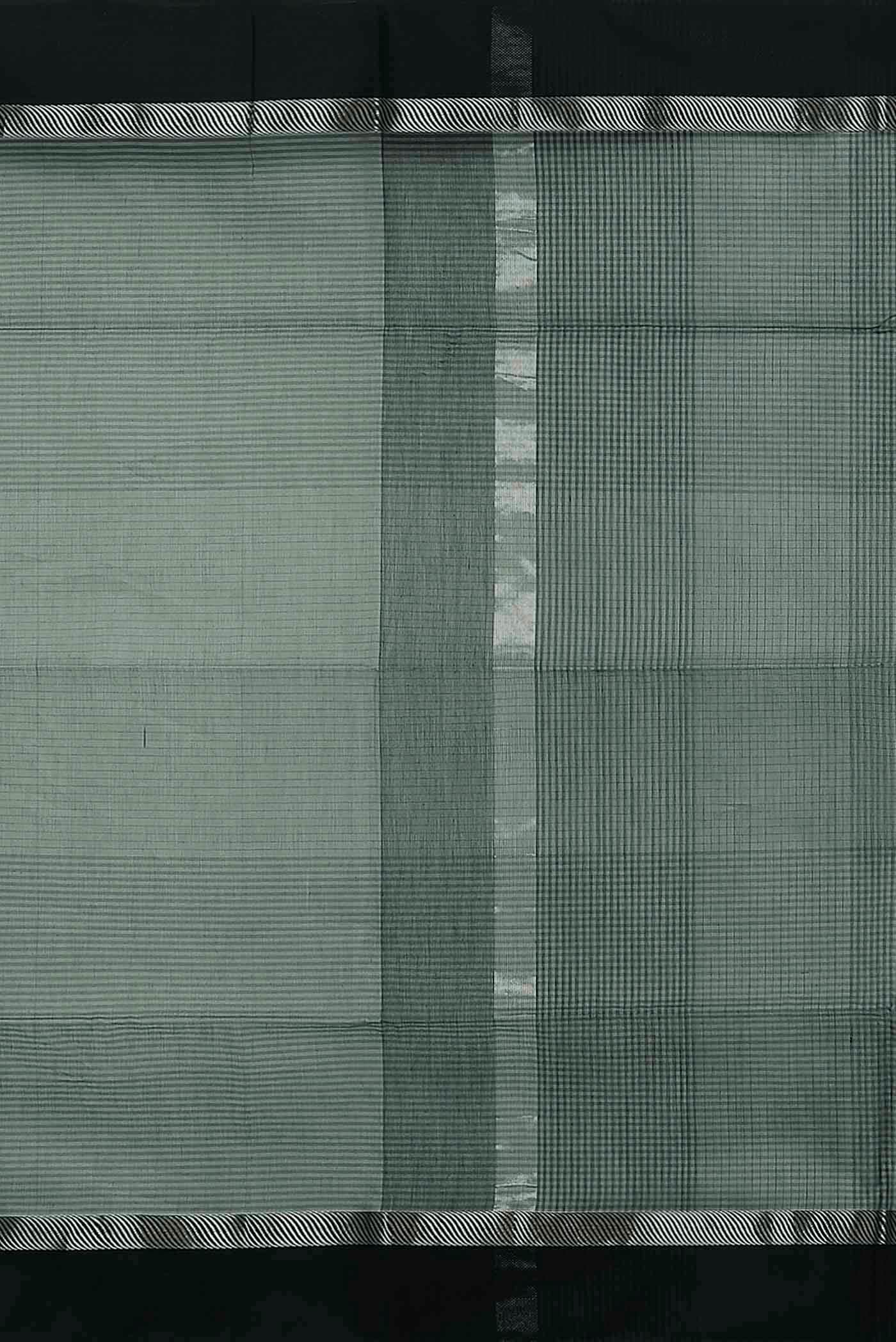 Sage Green Maheshwari Silk Cotton Saree