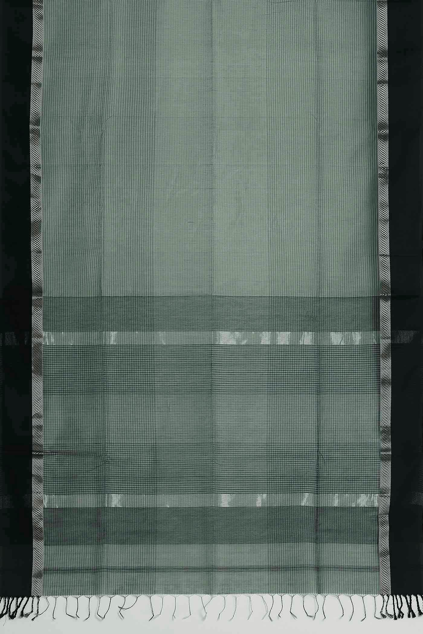 Sage Green Maheshwari Silk Cotton Saree