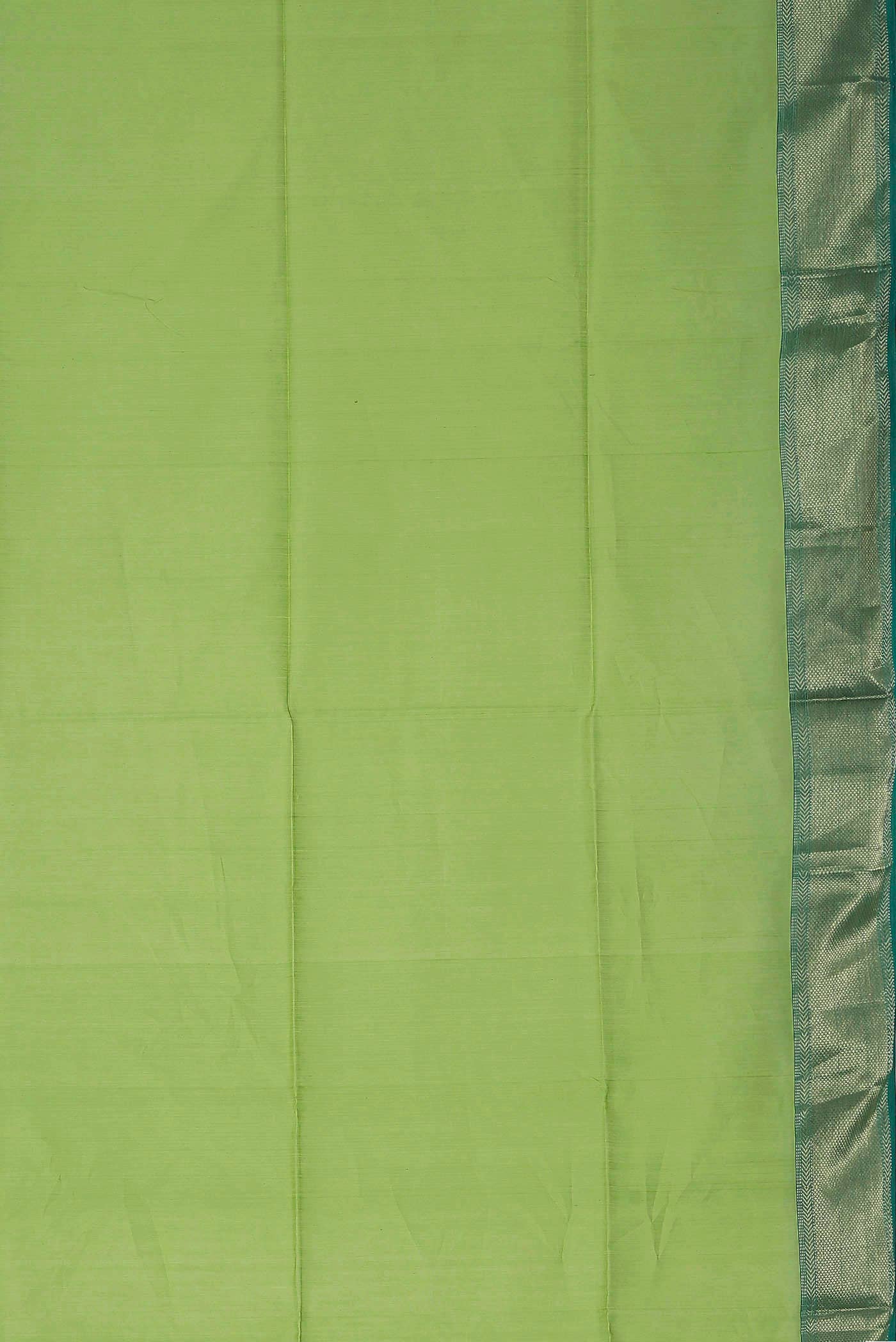 Green Maheshwari Silk Cotton Saree
