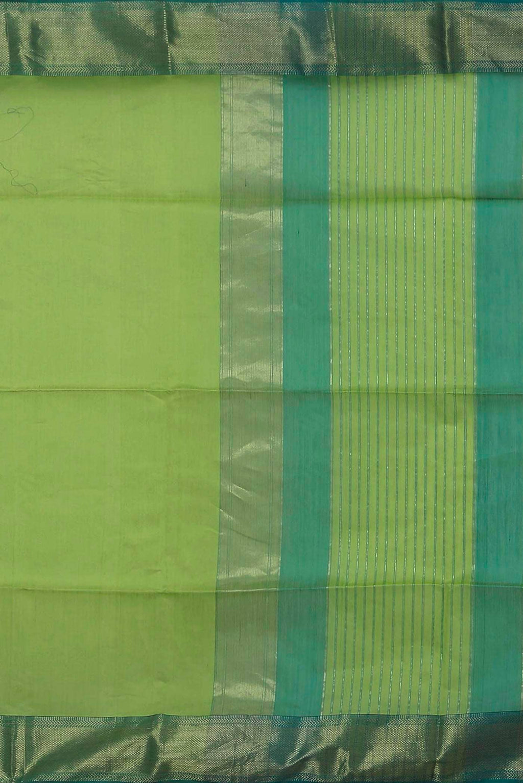 Green Maheshwari Silk Cotton Saree
