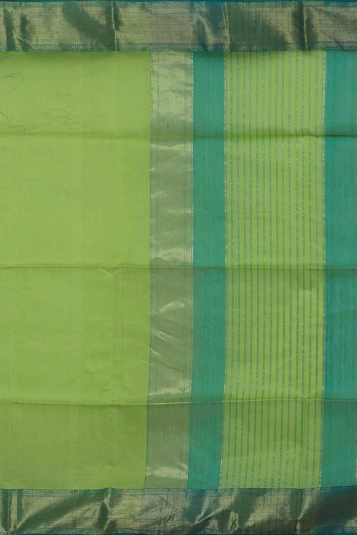 Green Maheshwari Silk Cotton Saree