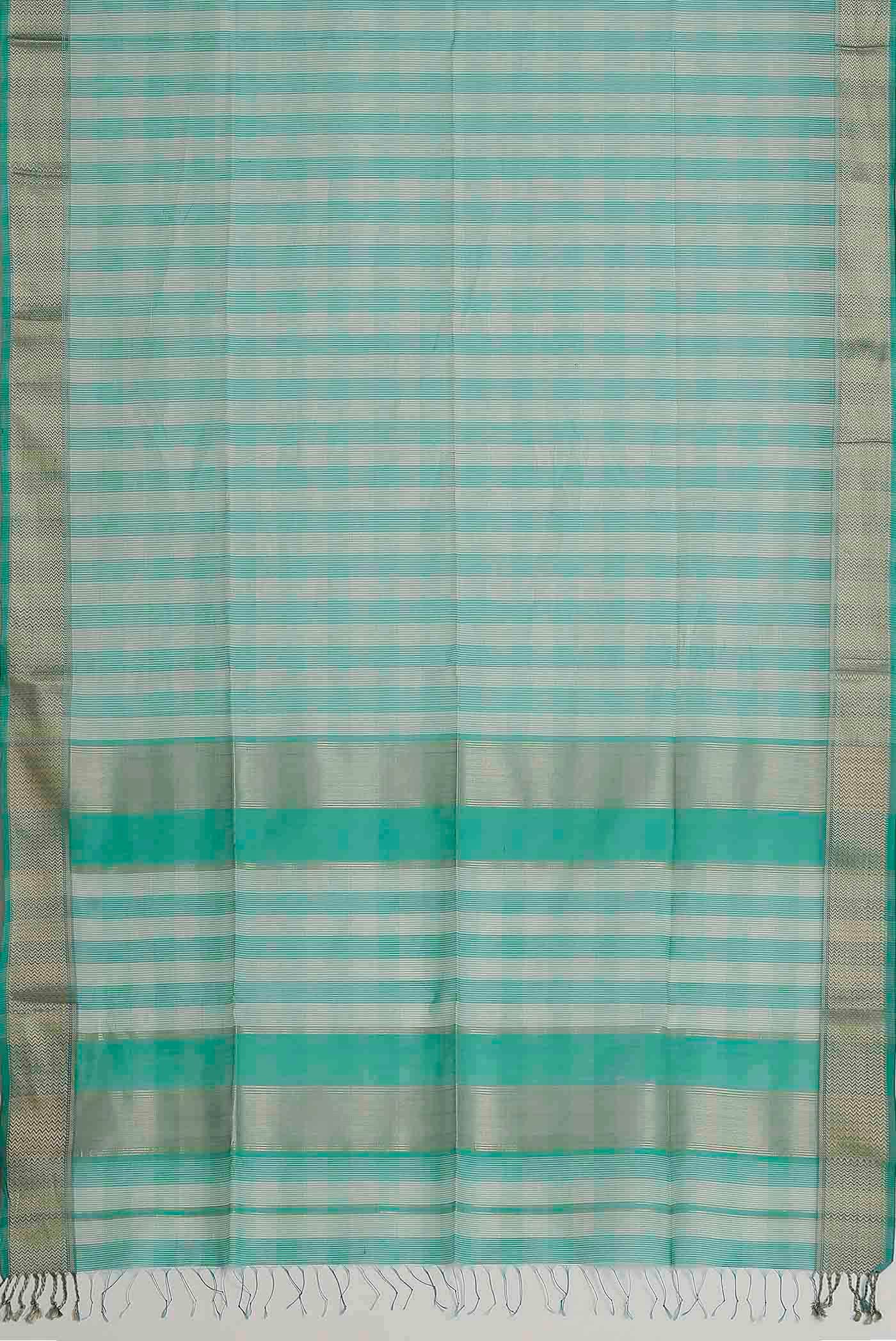 Sea Green Maheshwari Silk Cotton Saree