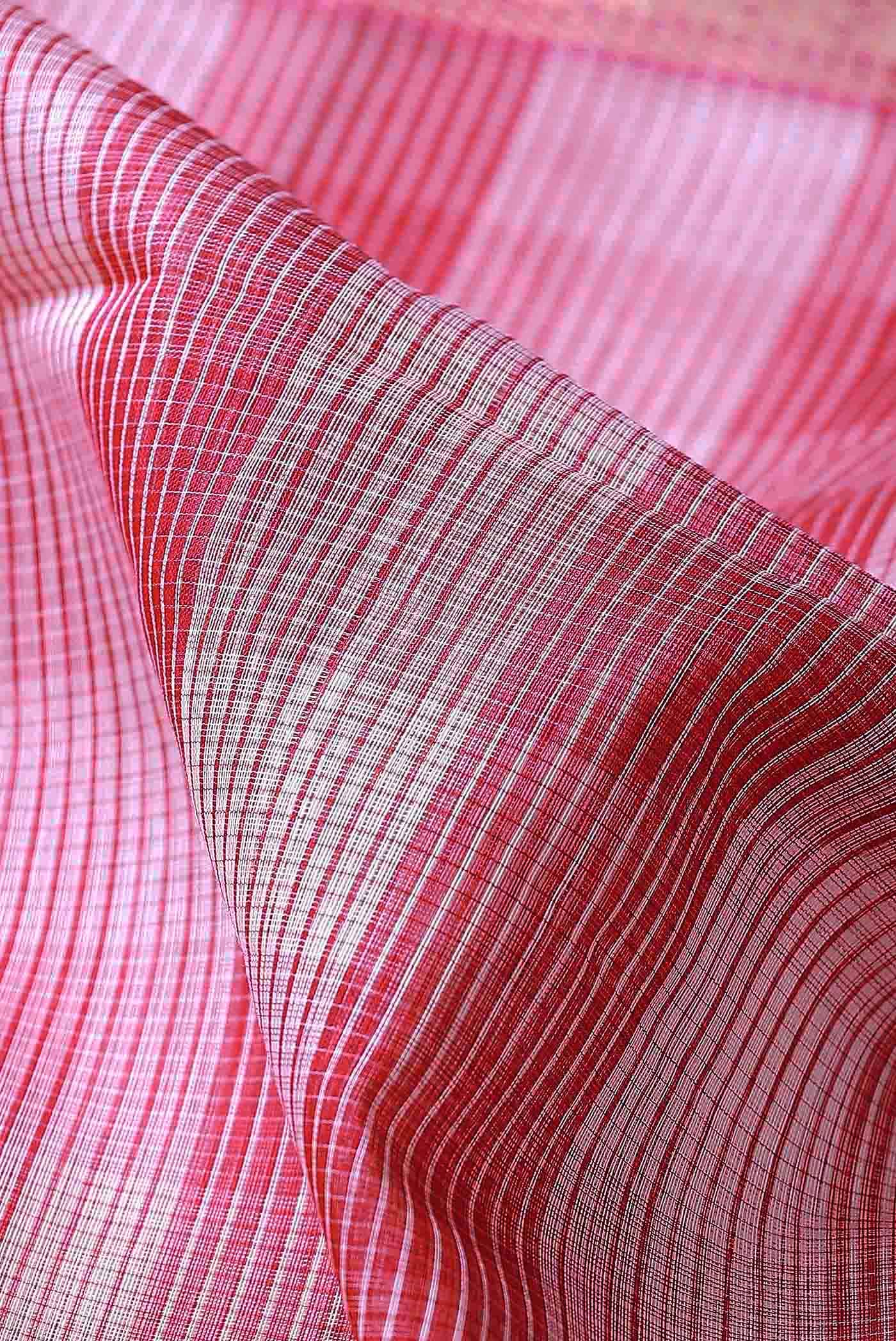 Pink Maheshwari Silk Cotton Saree