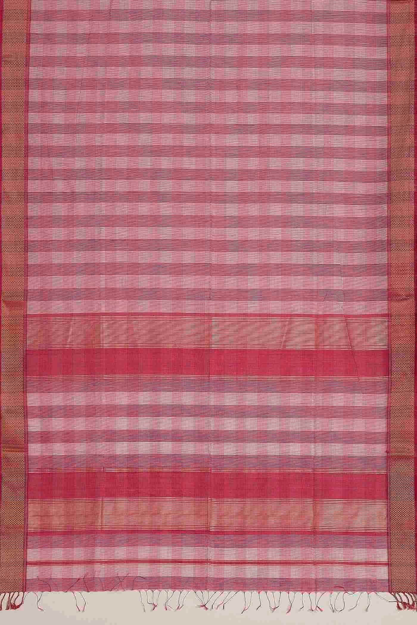 Pink Maheshwari Silk Cotton Saree