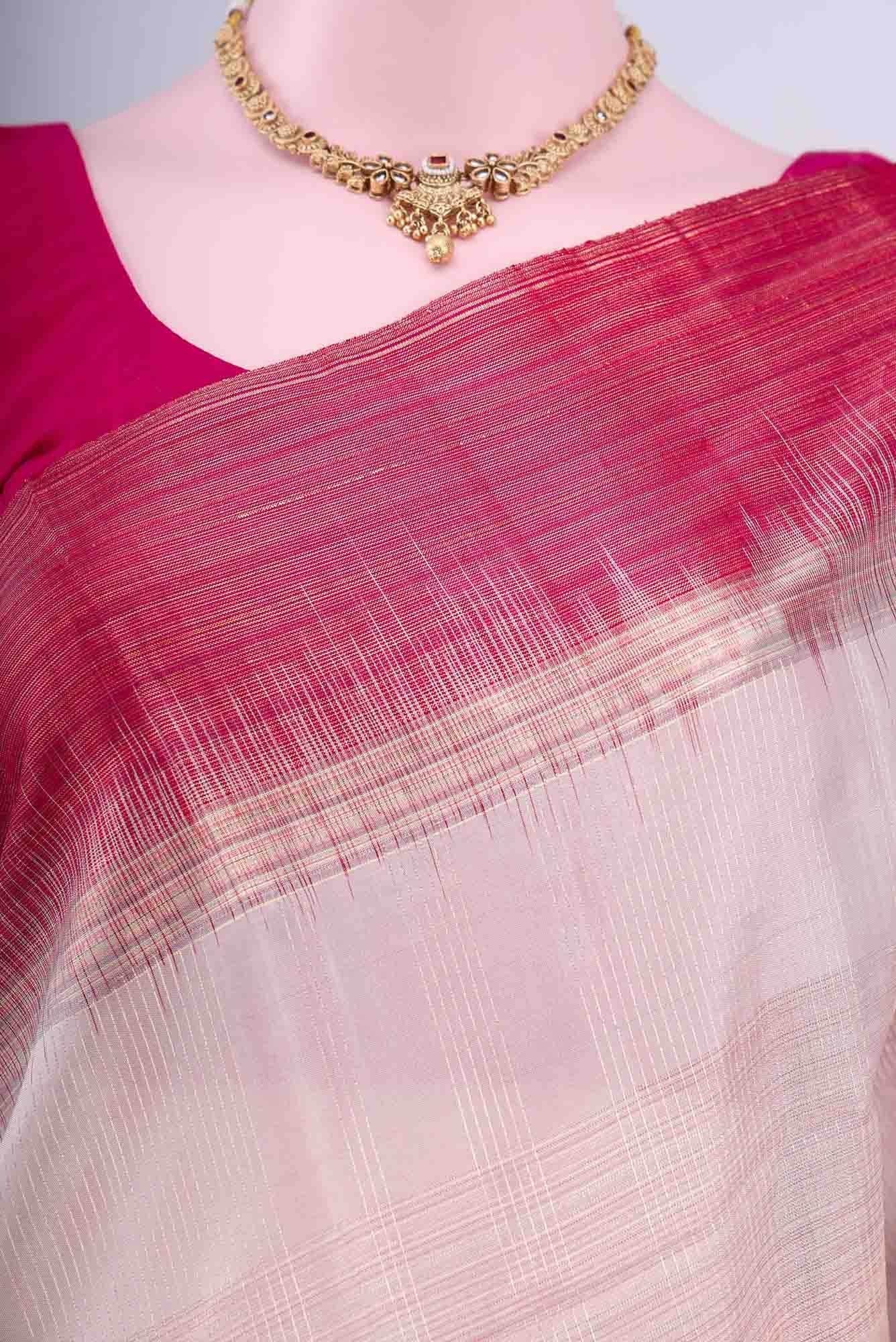Deep Red Soft Silk Saree