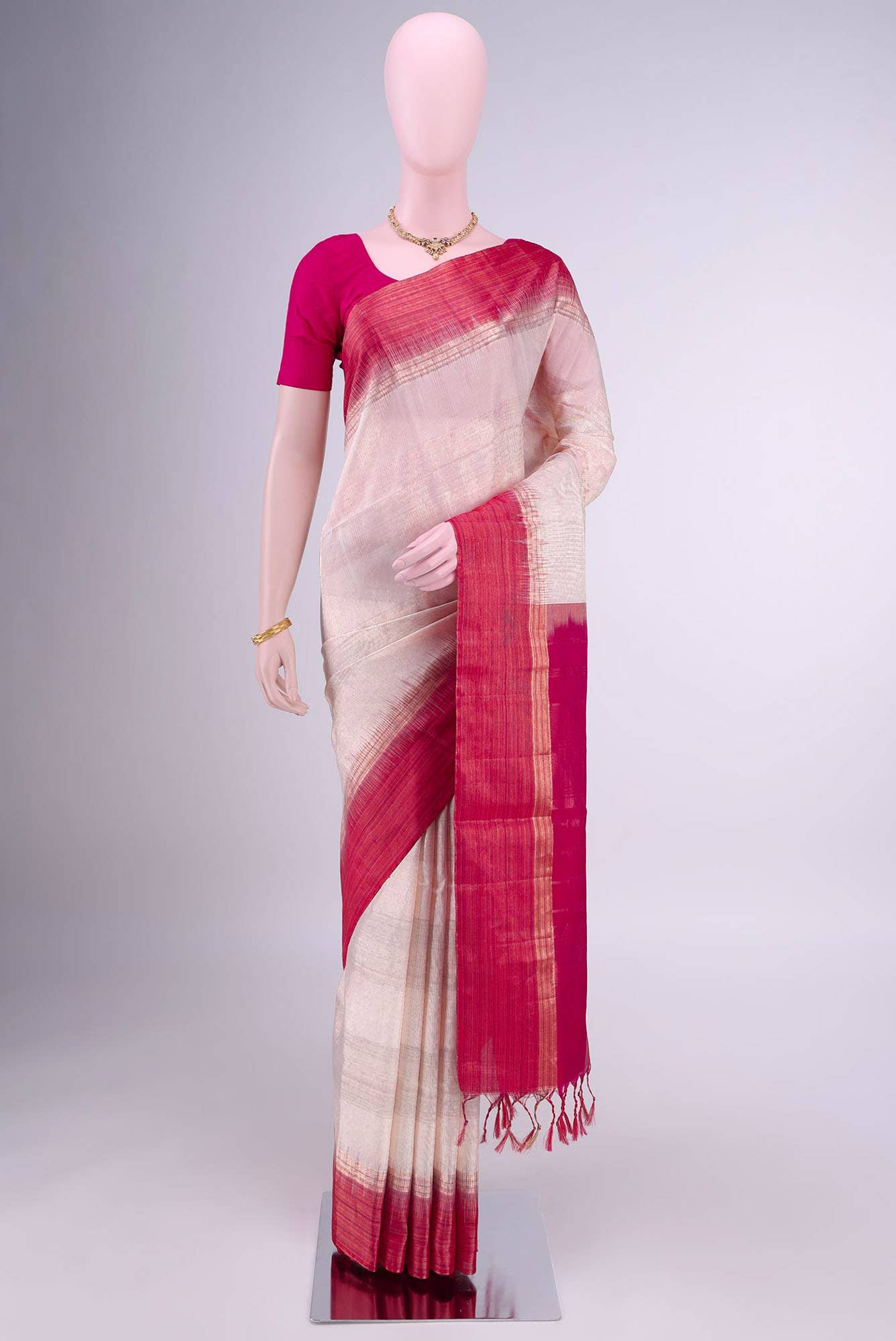 Deep Red Soft Silk Saree