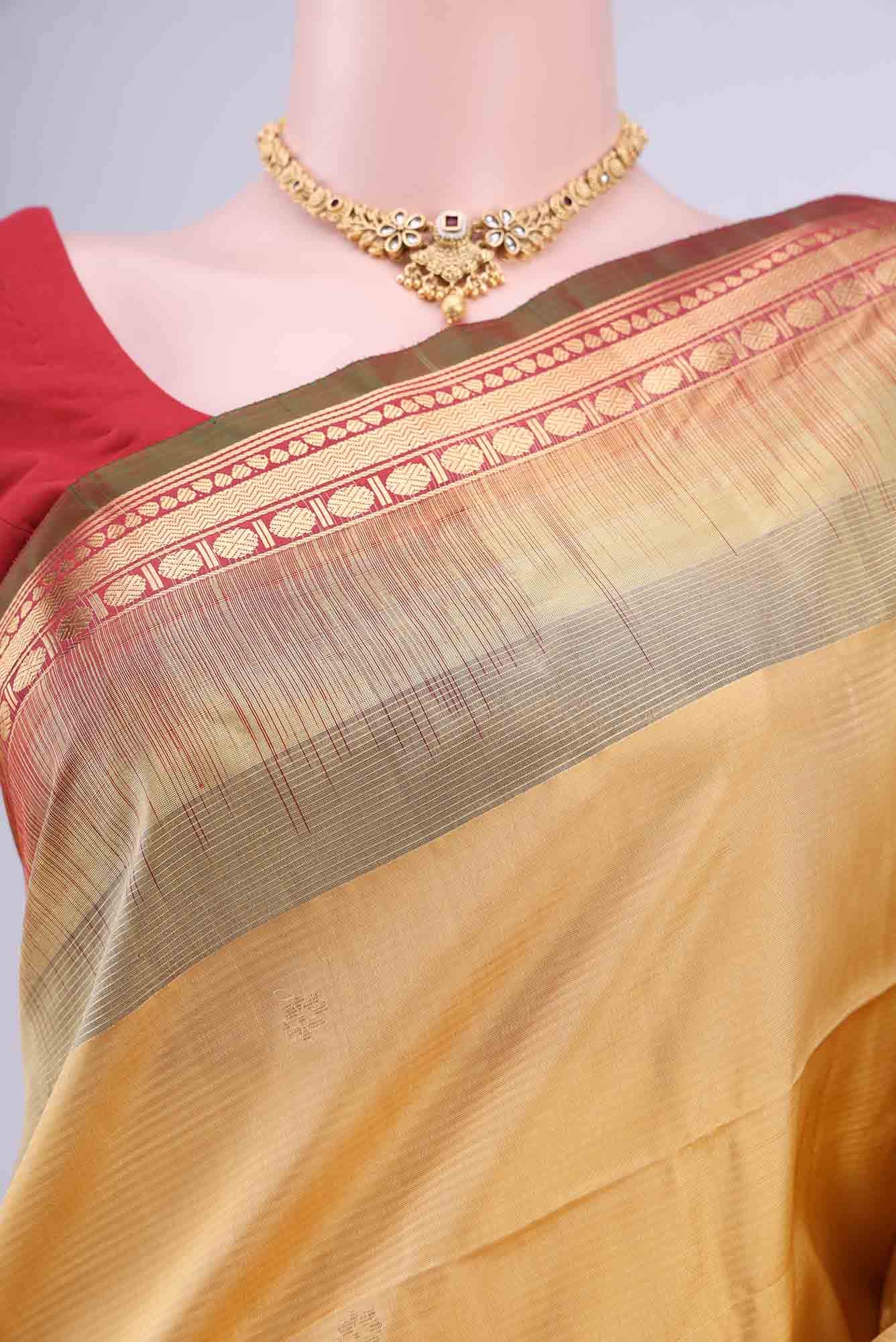 Cream Soft Silk Saree