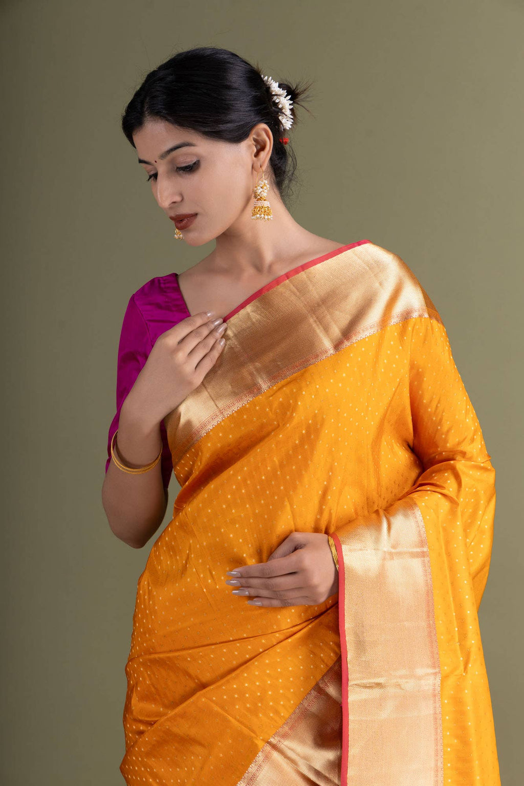 Yellow Soft Silk Saree
