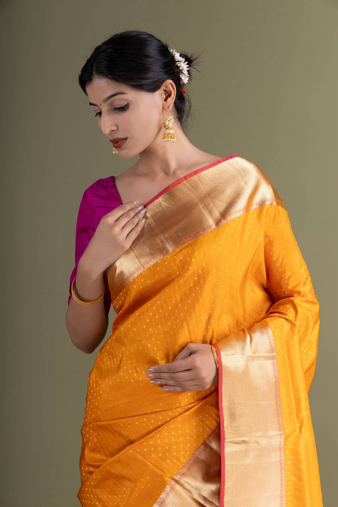 Yellow Soft Silk Saree