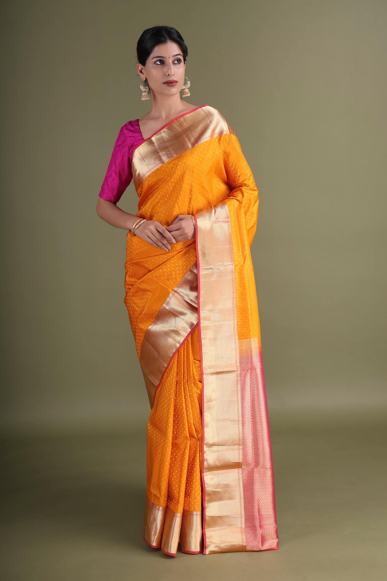 Yellow Soft Silk Saree