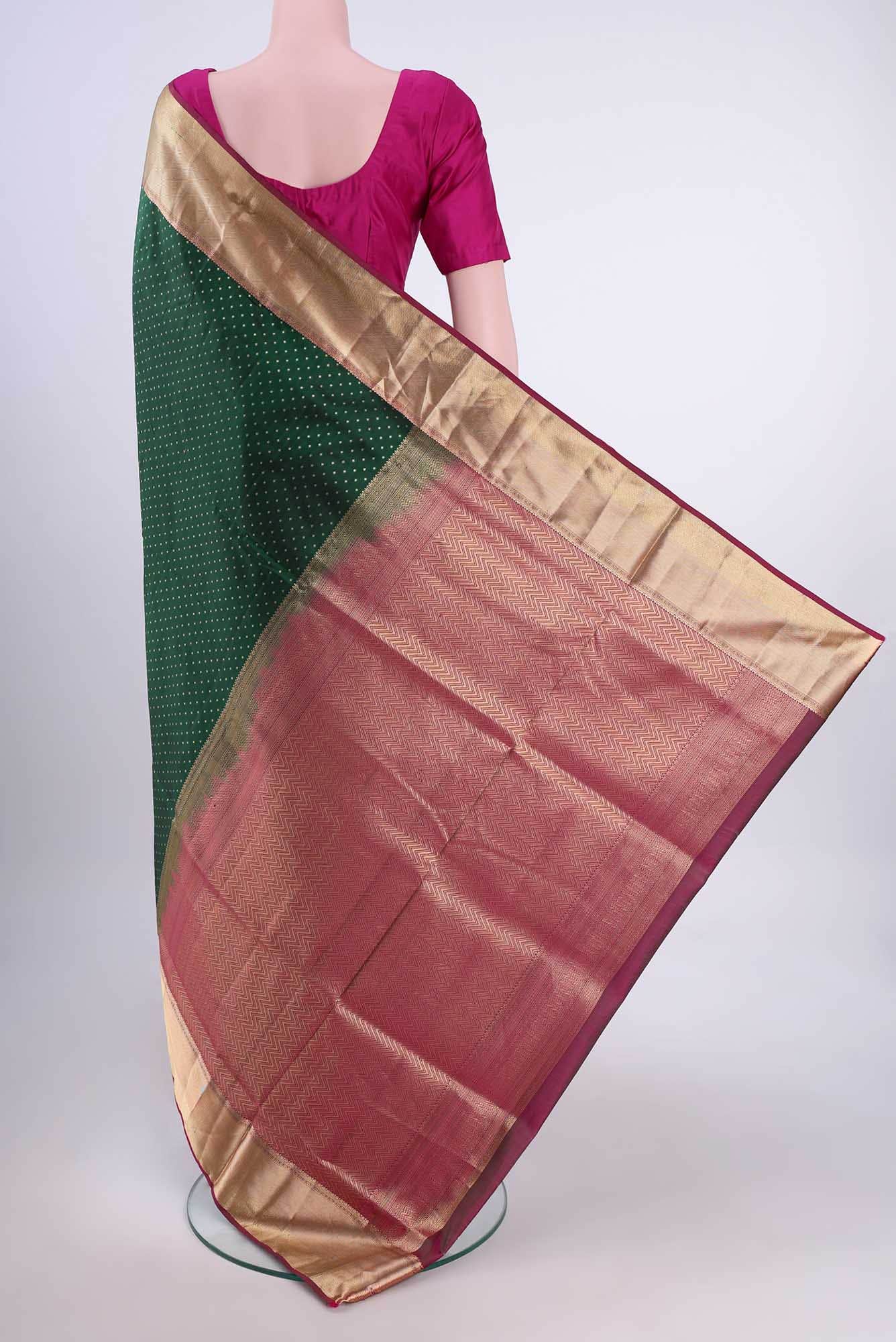 Bottle Green Uppada Silk Saree