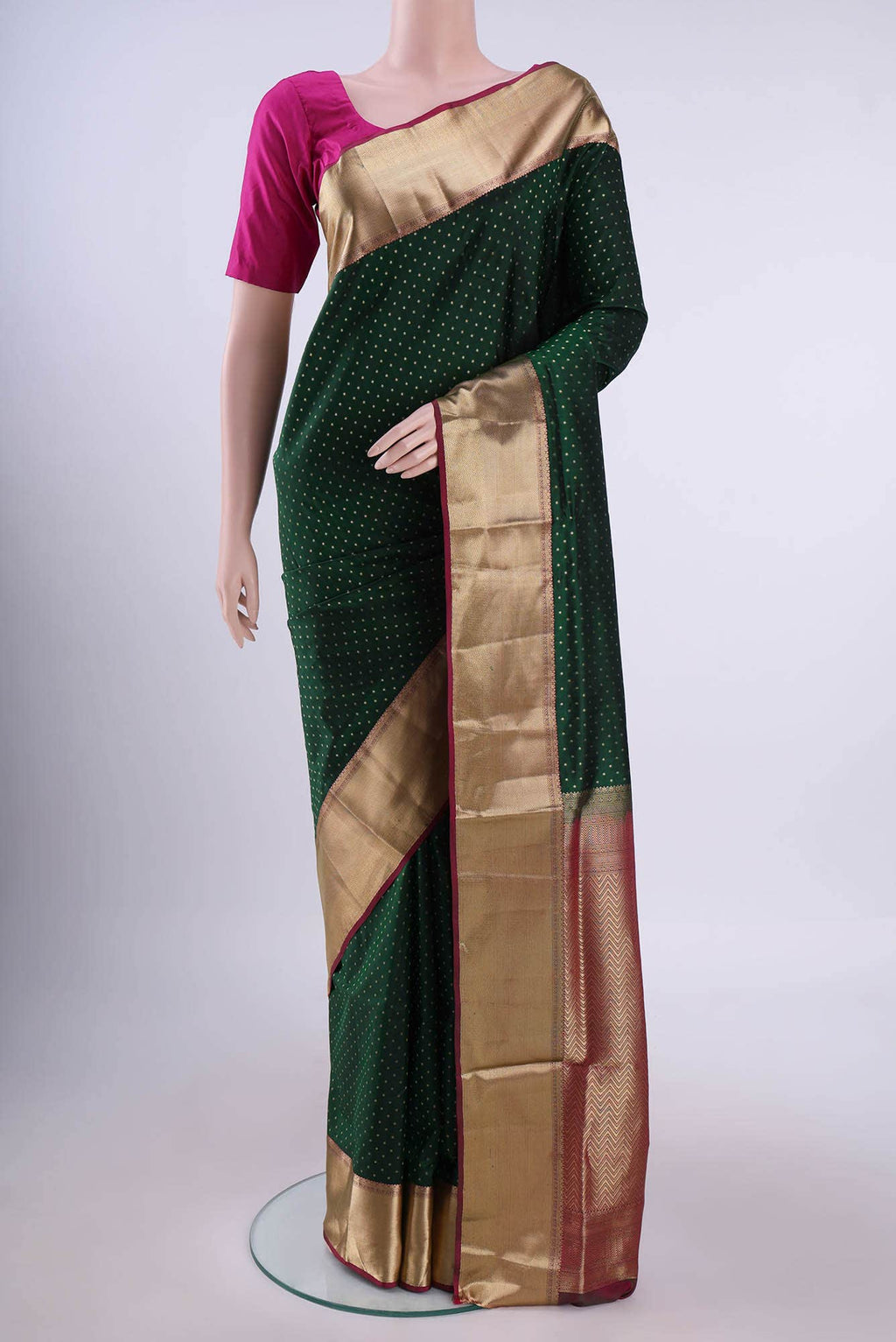 Bottle Green Uppada Silk Saree