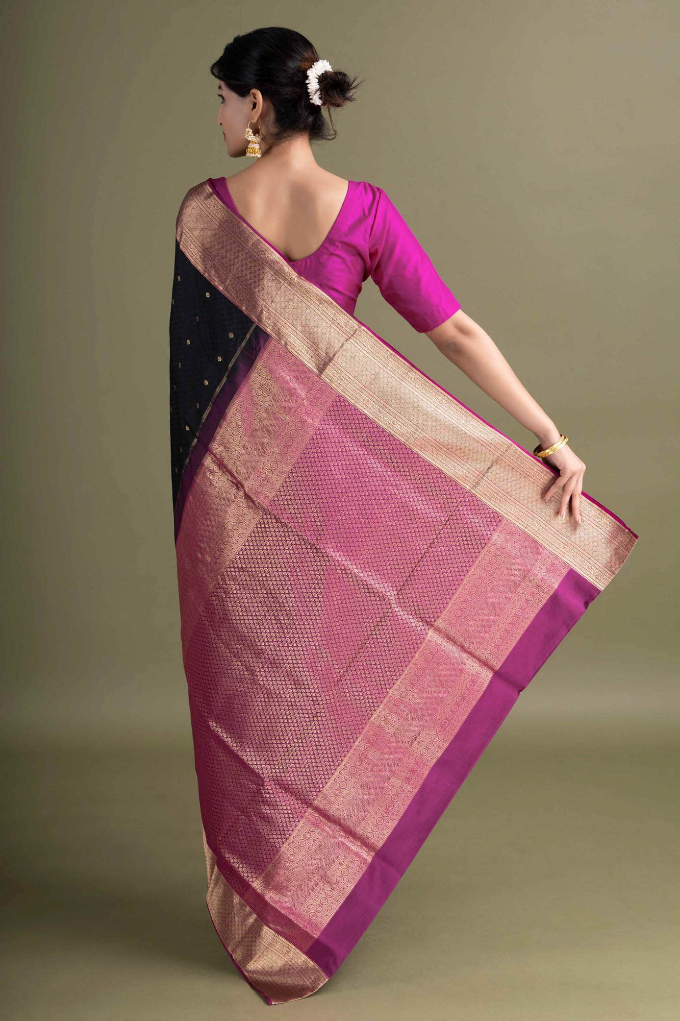 Black Soft Silk Saree