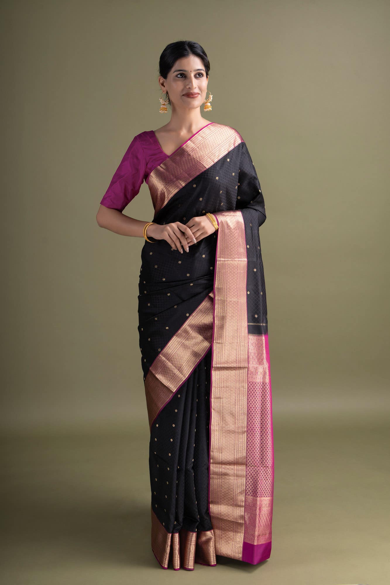 Black Soft Silk Saree