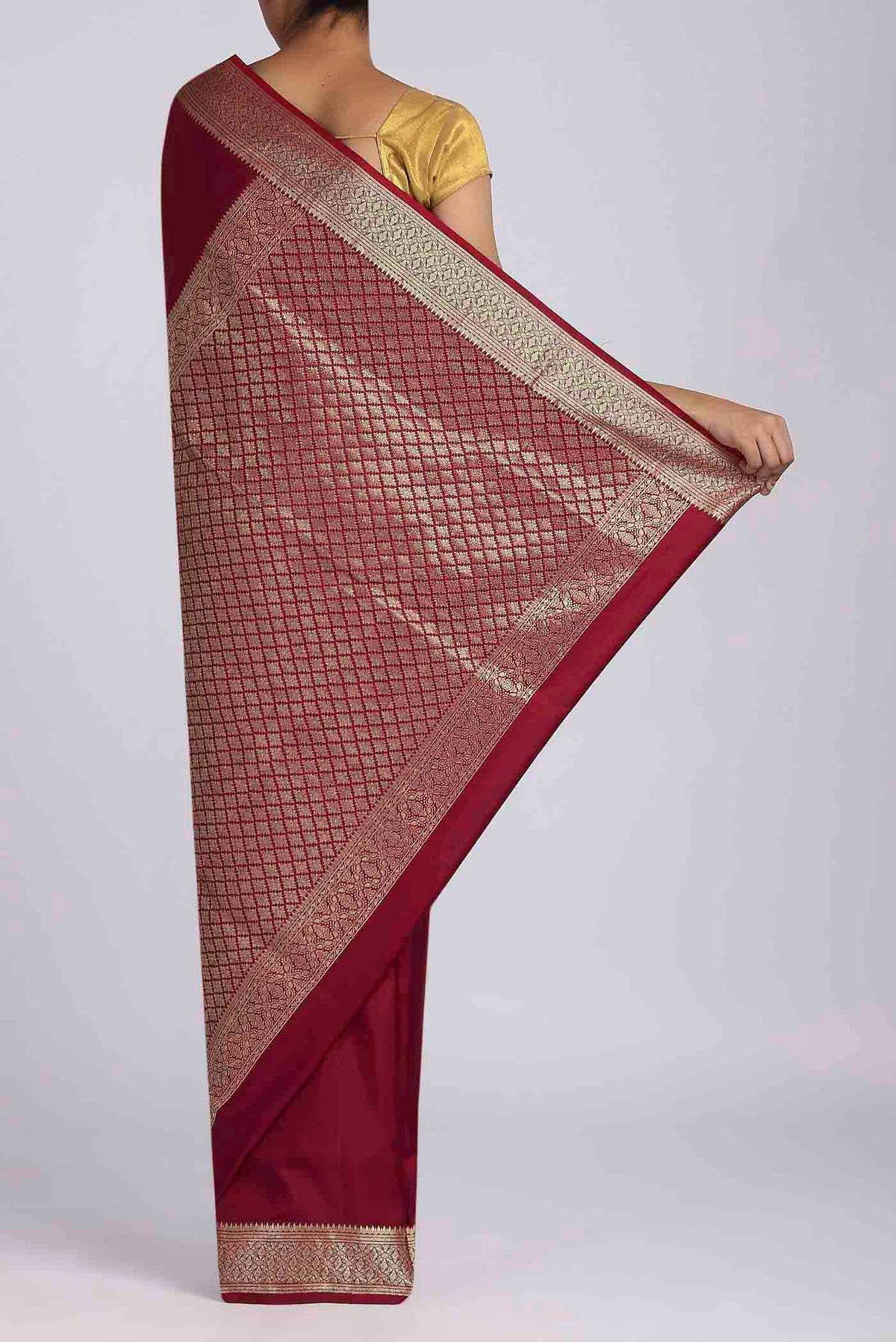 Maroon Soft Silk Saree