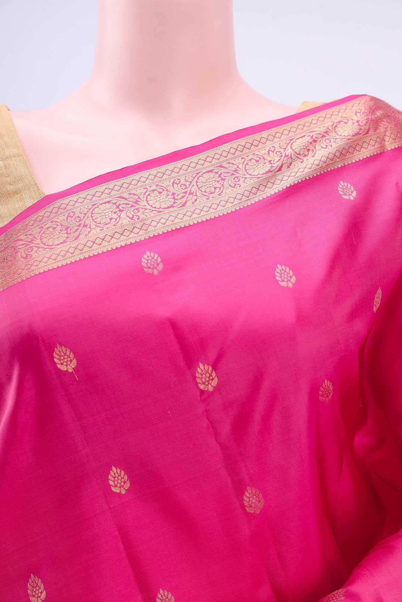 Rose pink Uppada Silk Saree