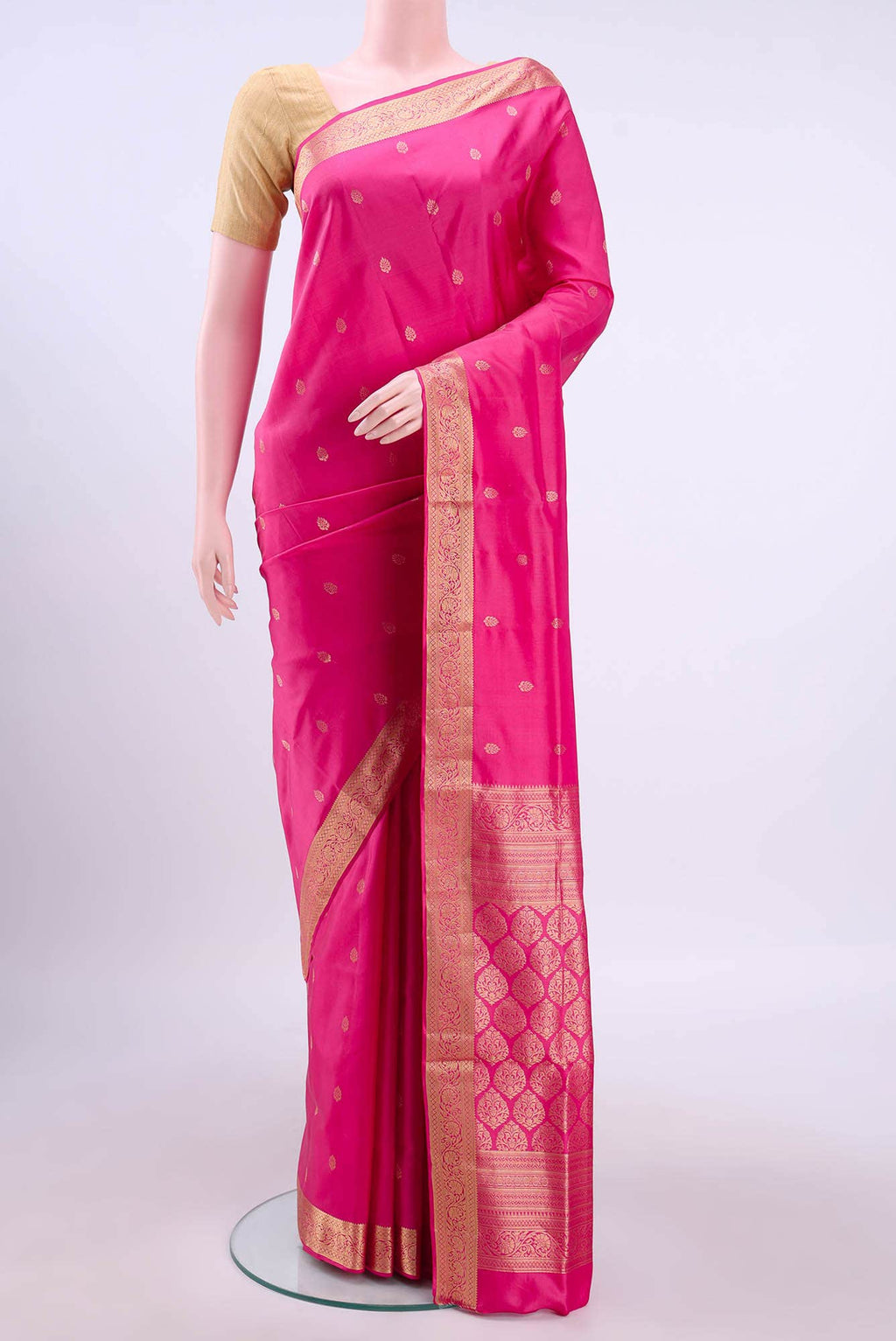Rose pink Uppada Silk Saree