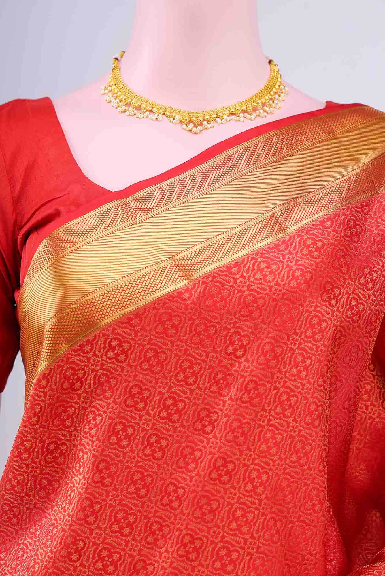 Deep Red Soft Silk Saree