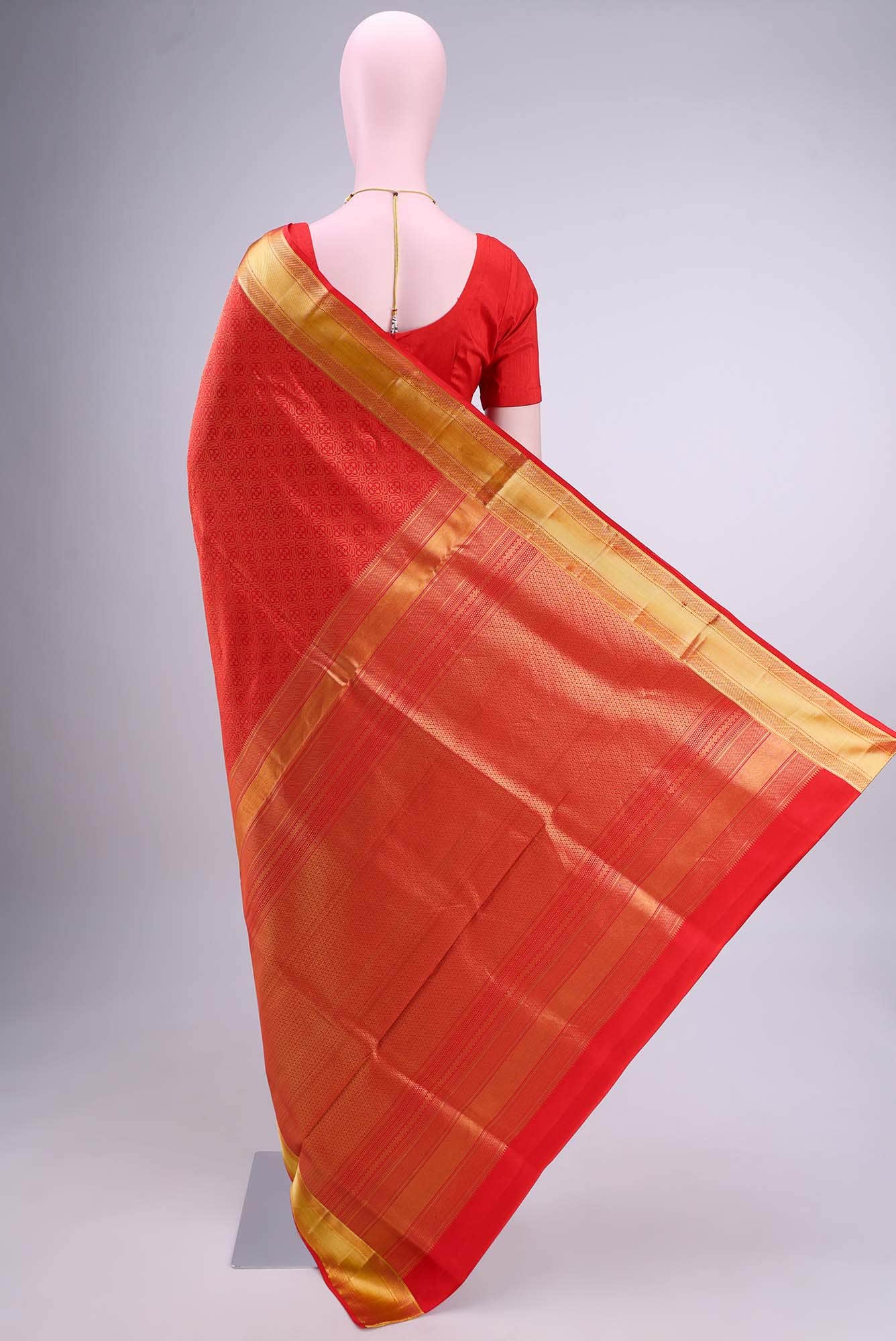 Deep Red Soft Silk Saree