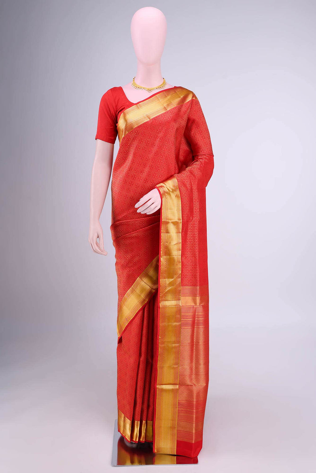 Deep Red Soft Silk Saree