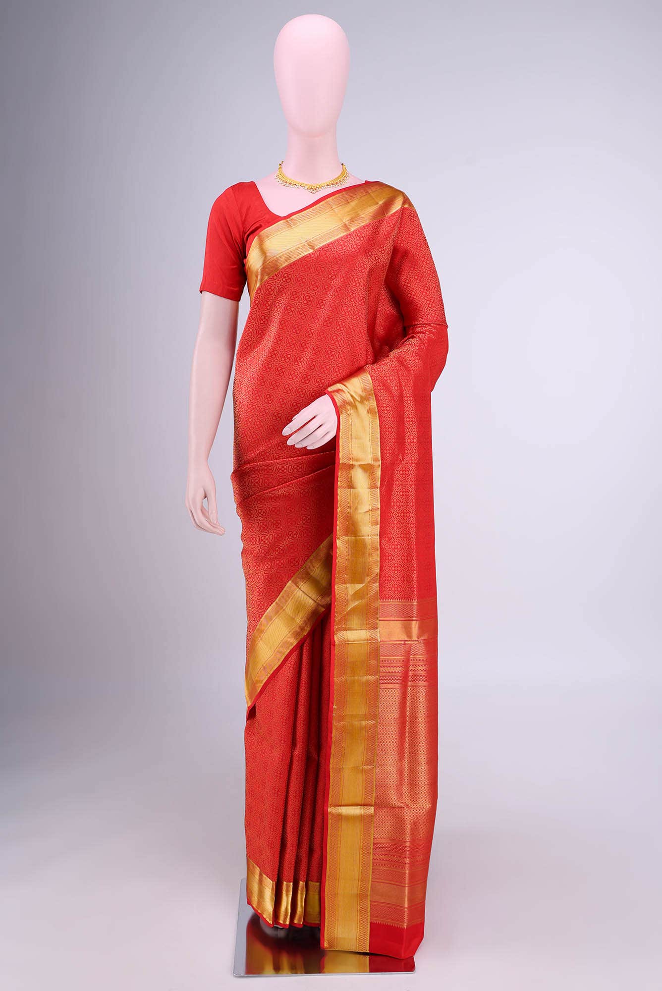 Deep Red Soft Silk Saree