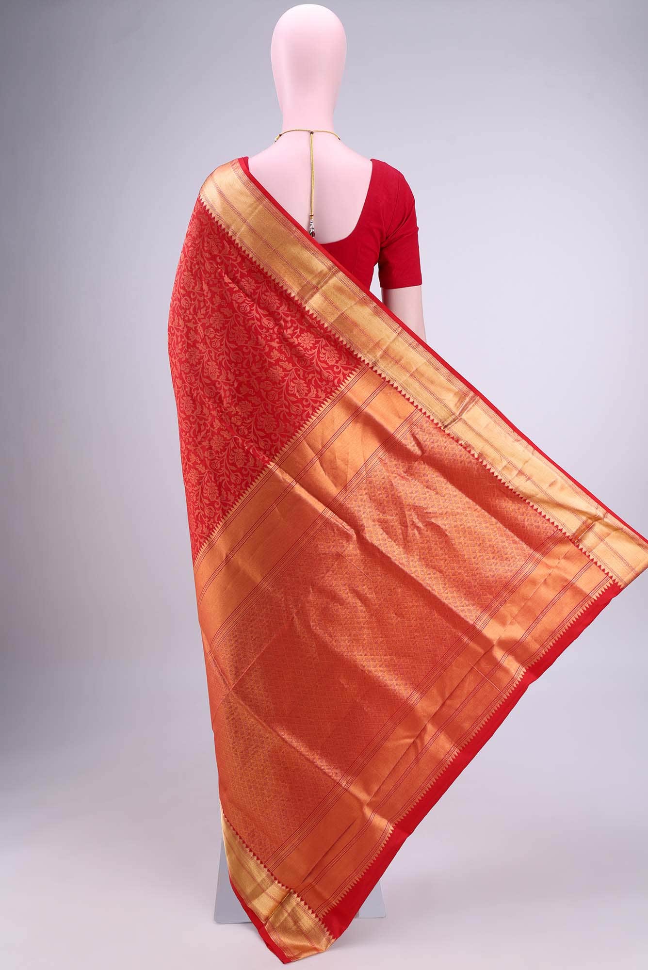 Deep Red Soft Silk Saree