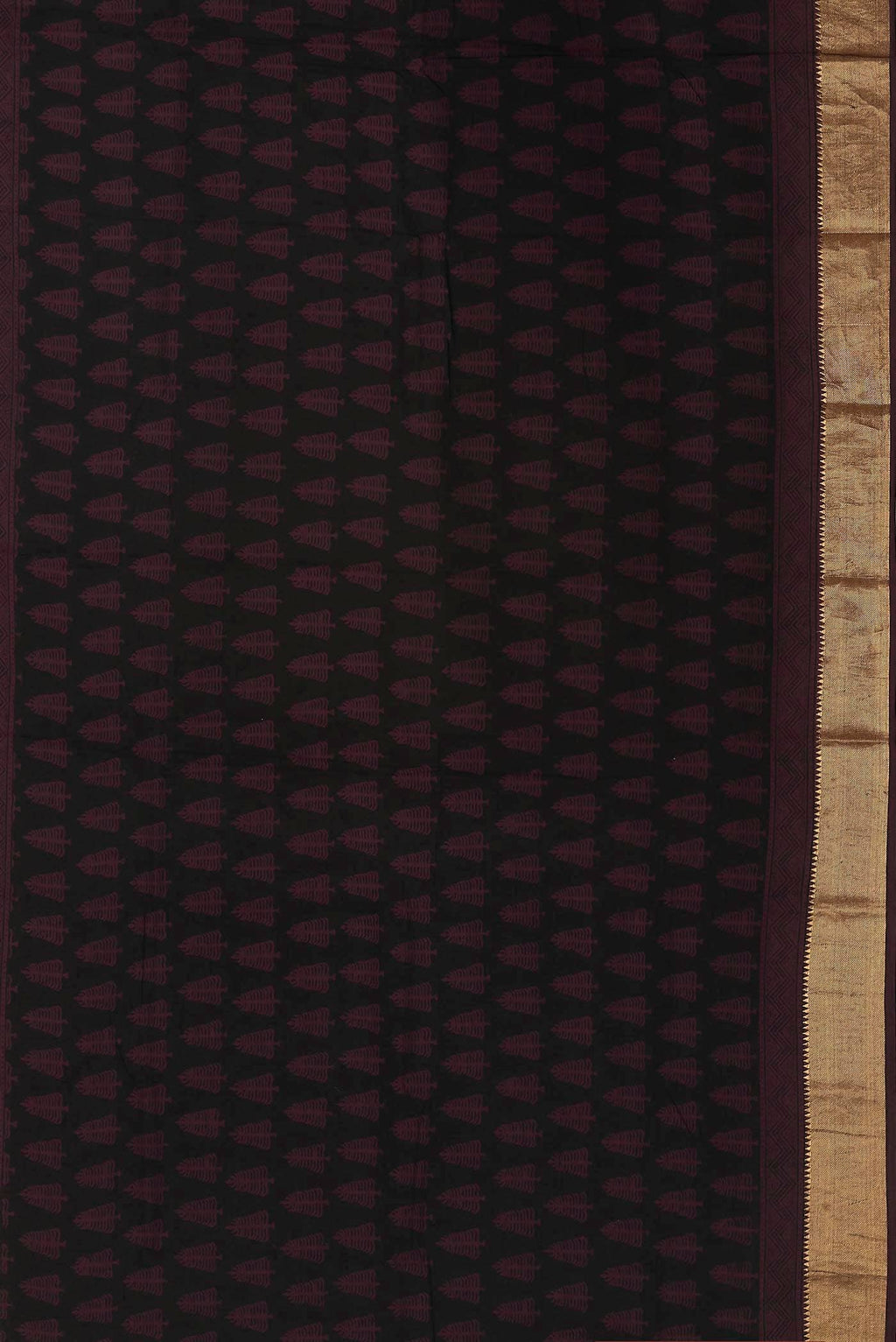 Black Mangalagiri Cotton Saree