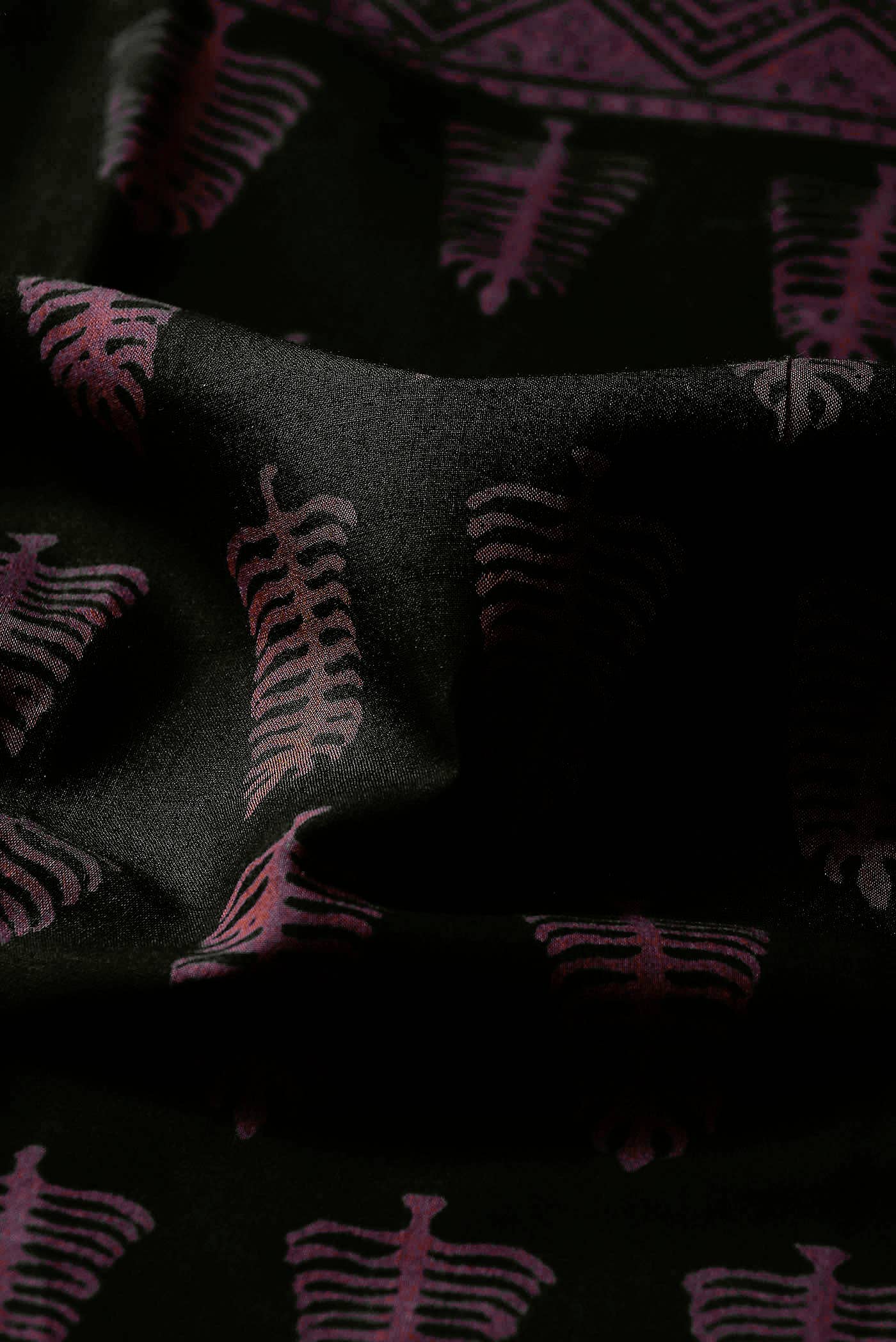 Black Mangalagiri Cotton Saree