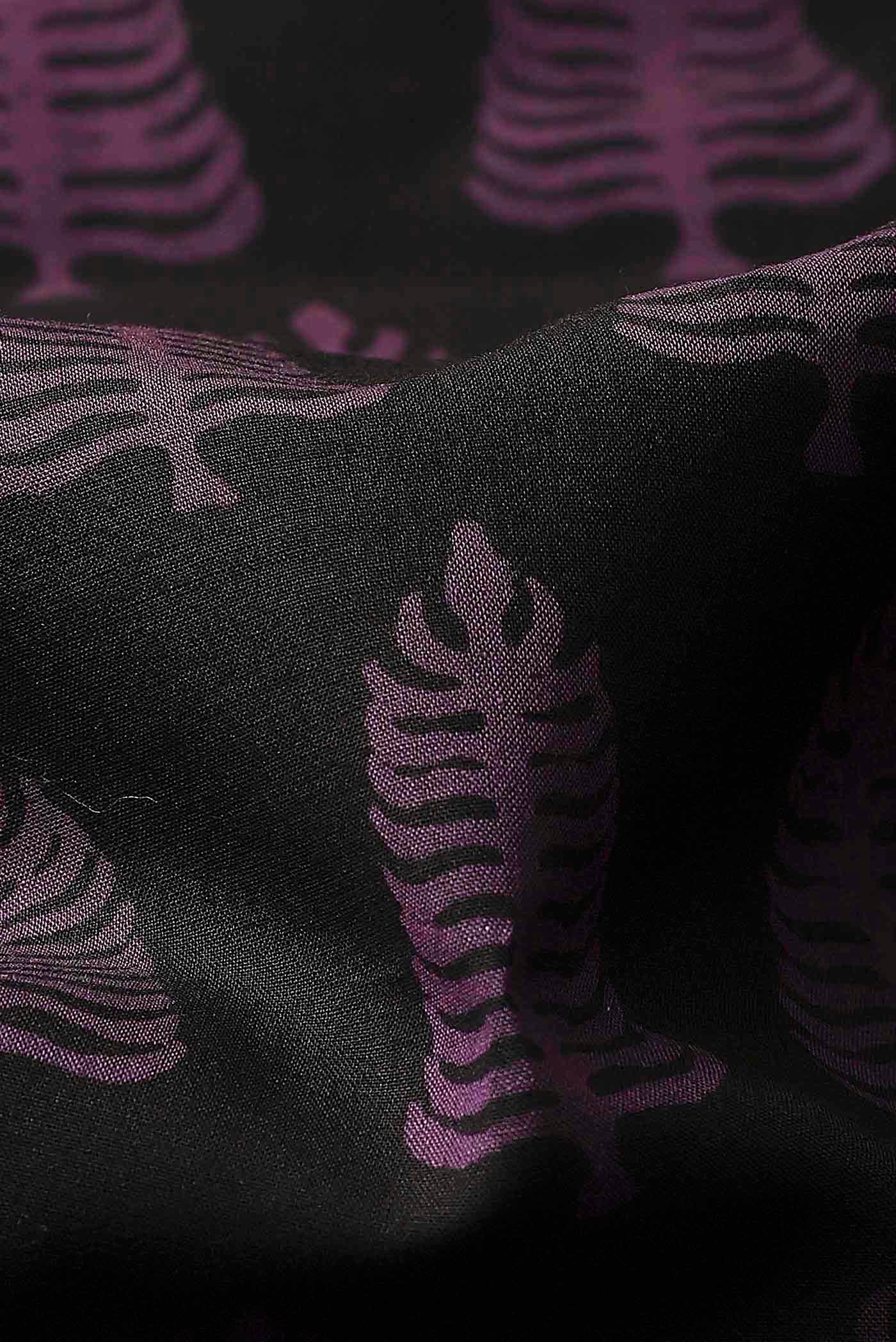 Black Mangalagiri Cotton Saree