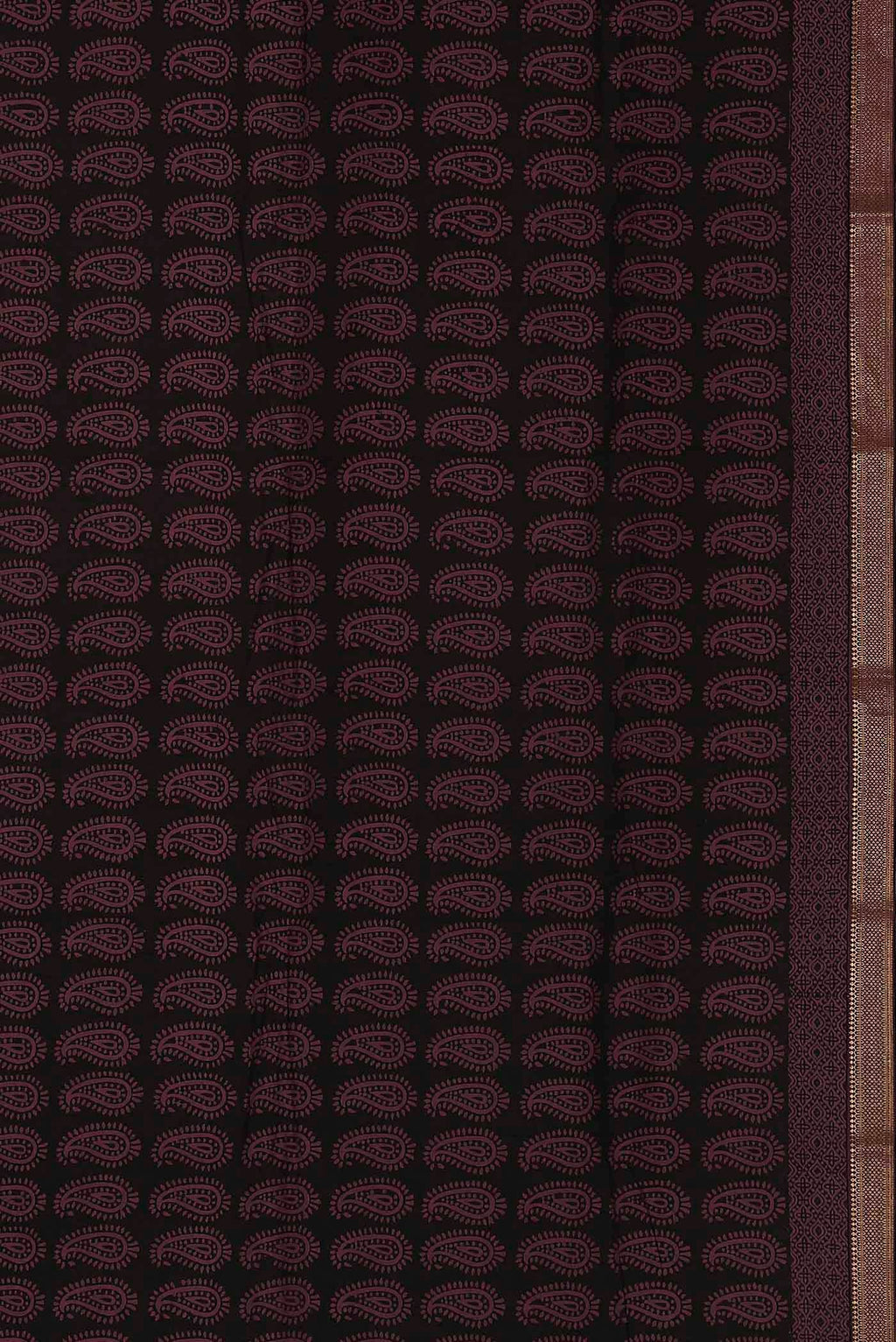 Black Mangalagiri Cotton Saree