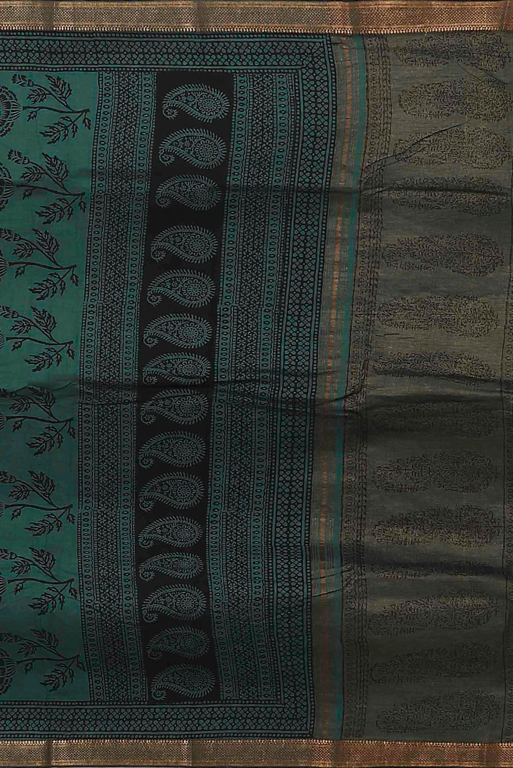 Black Mangalagiri Cotton Saree