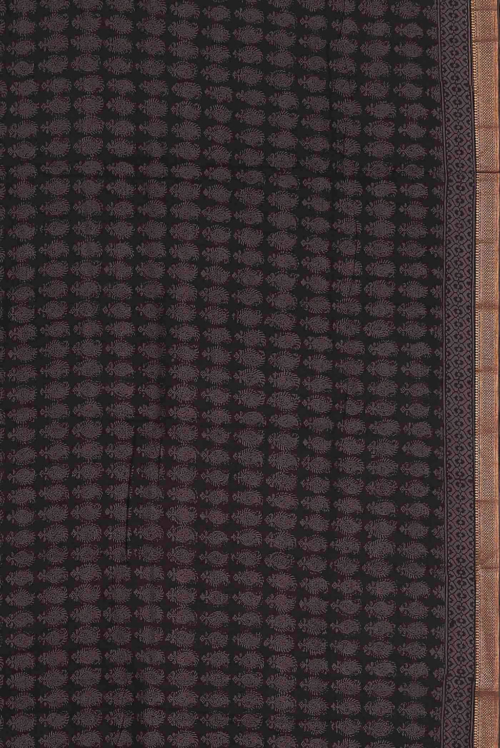 Black Mangalagiri Cotton Saree