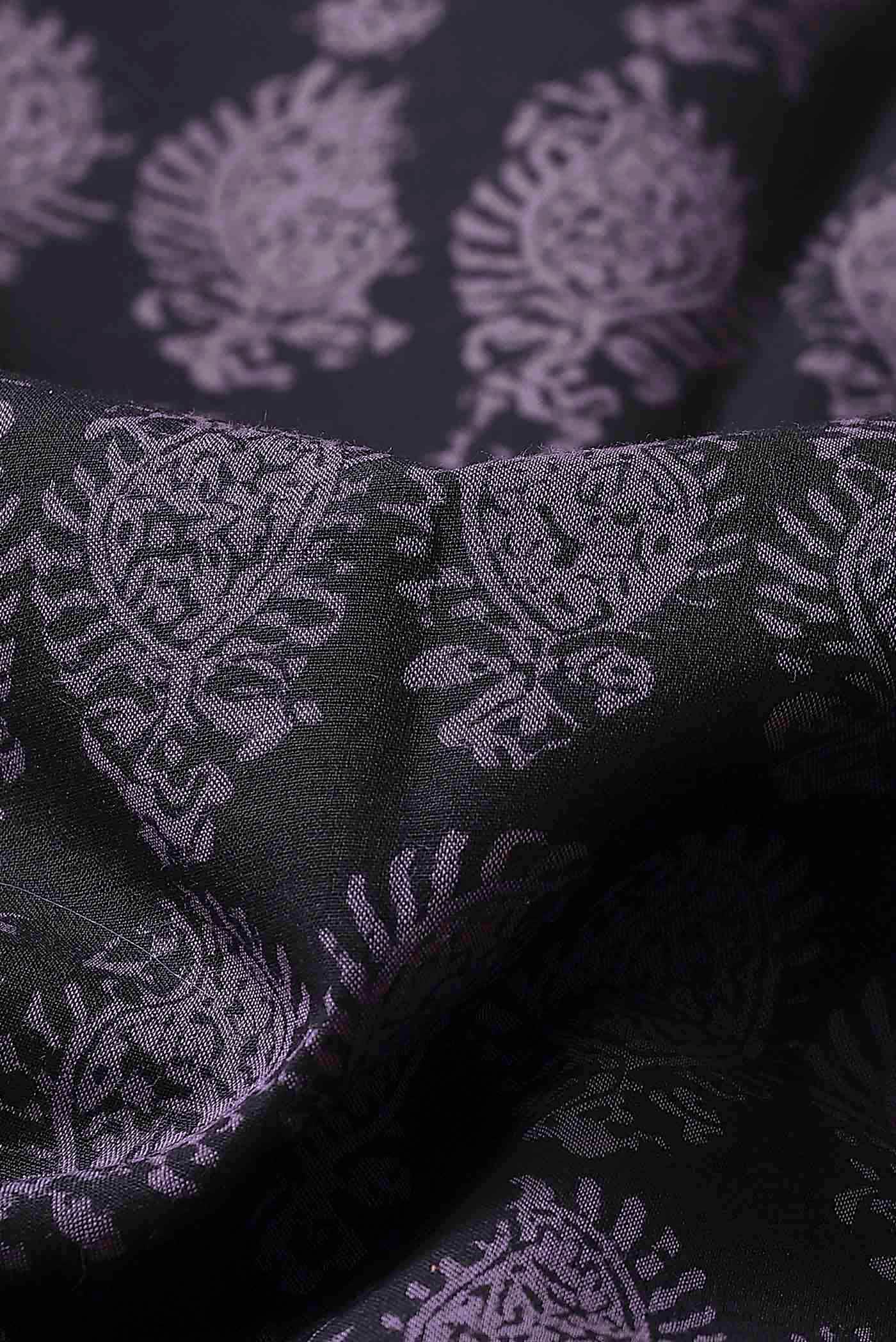 Black Mangalagiri Cotton Saree