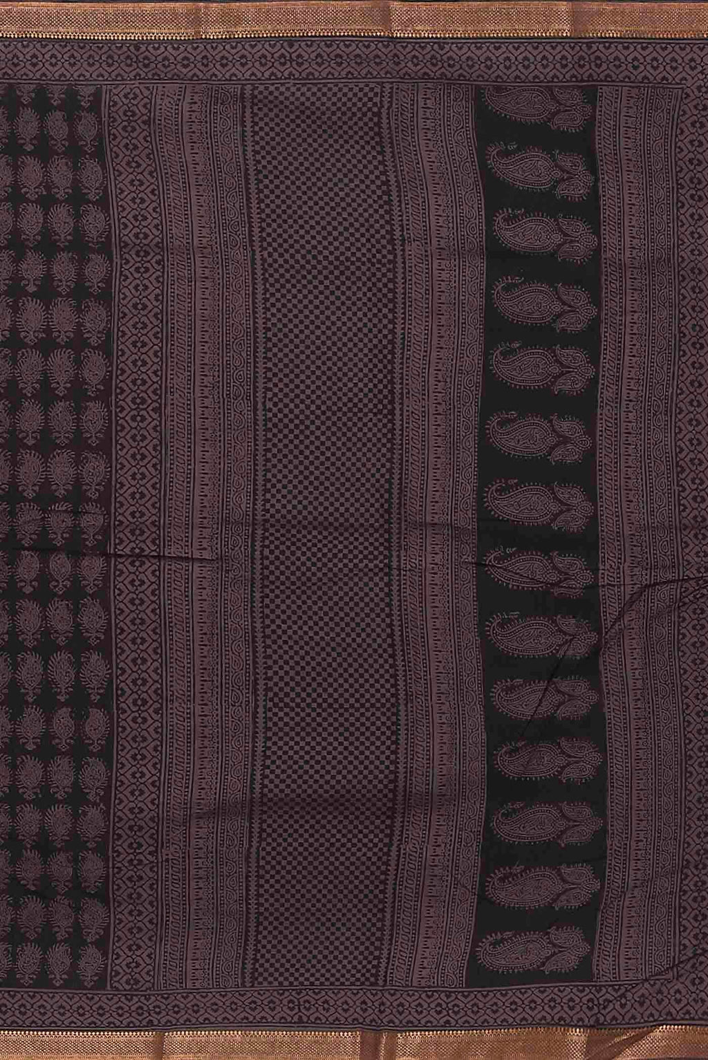 Black Mangalagiri Cotton Saree