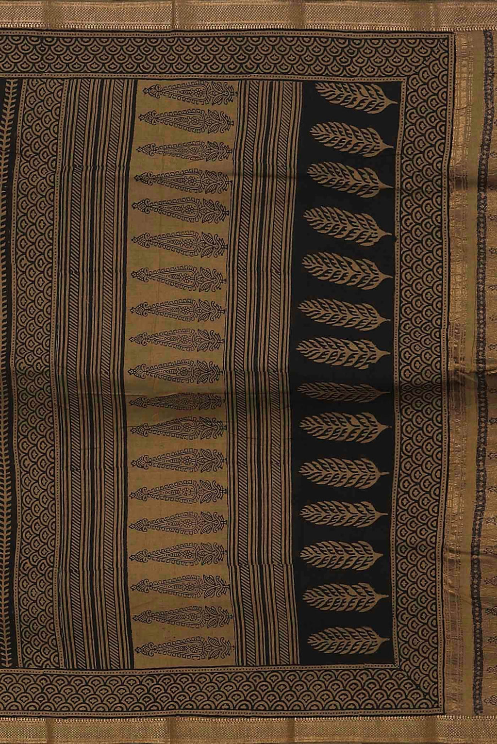 Black Mangalagiri Cotton Saree