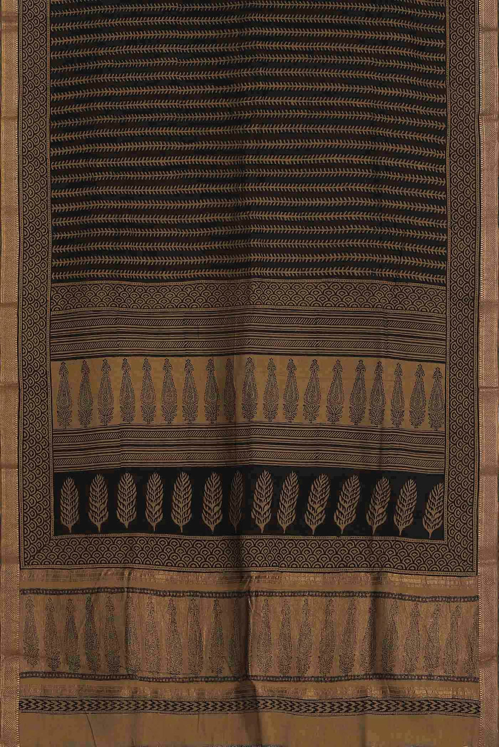 Black Mangalagiri Cotton Saree