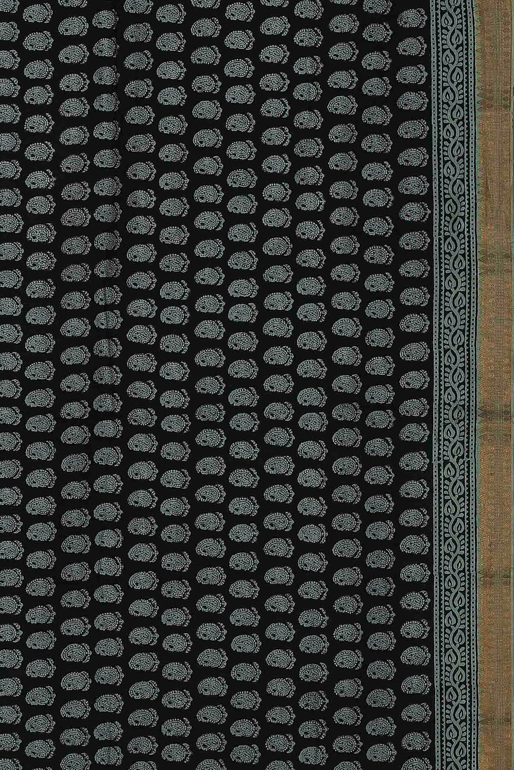 Black Mangalagiri Cotton Saree