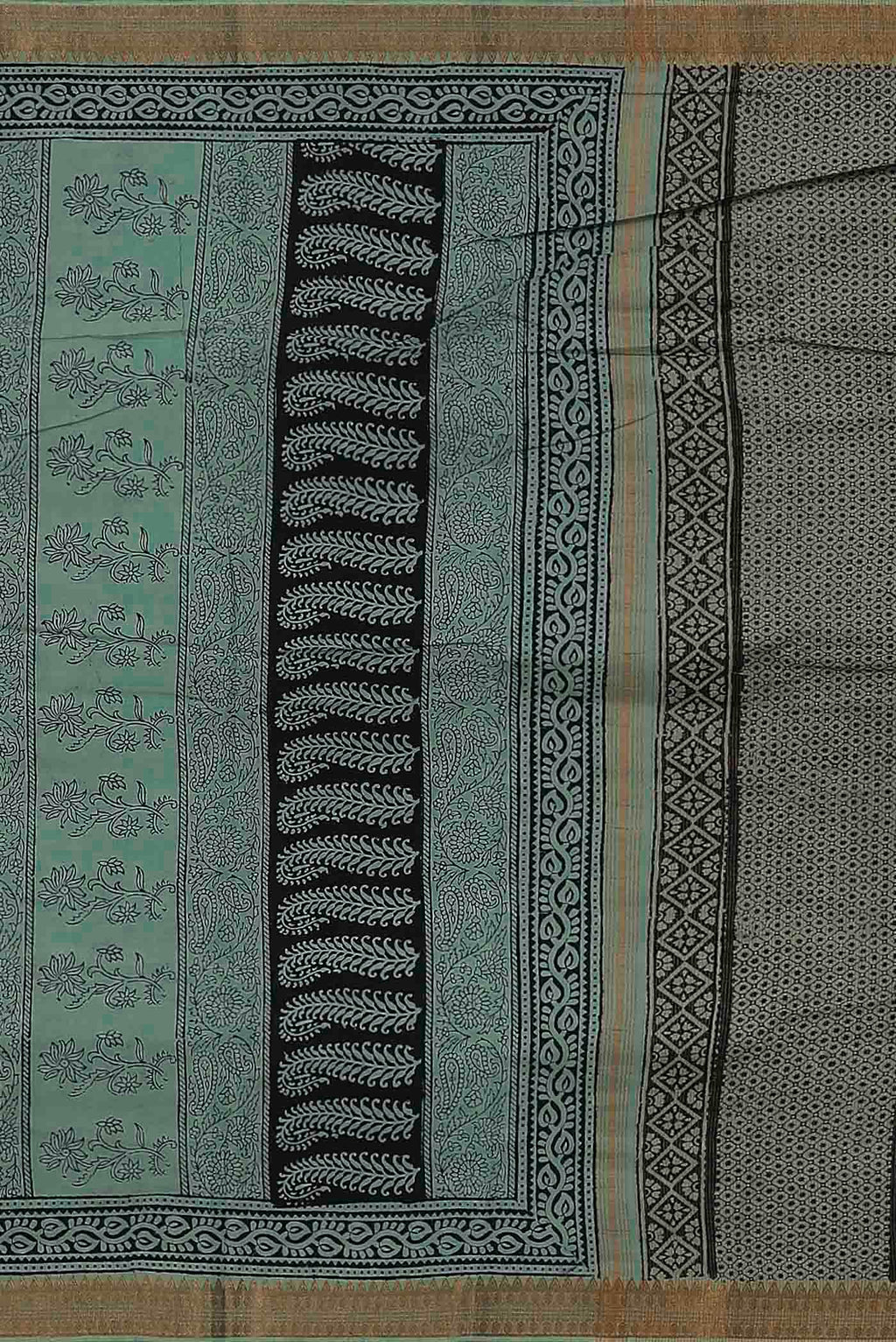 Black Mangalagiri Cotton Saree