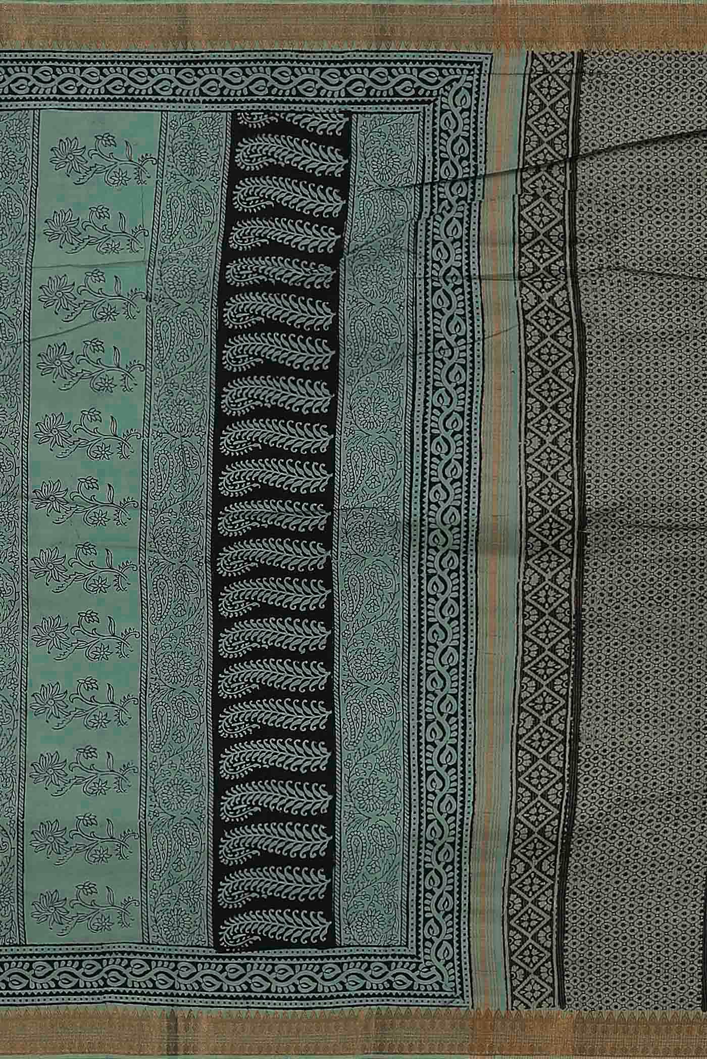 Black Mangalagiri Cotton Saree