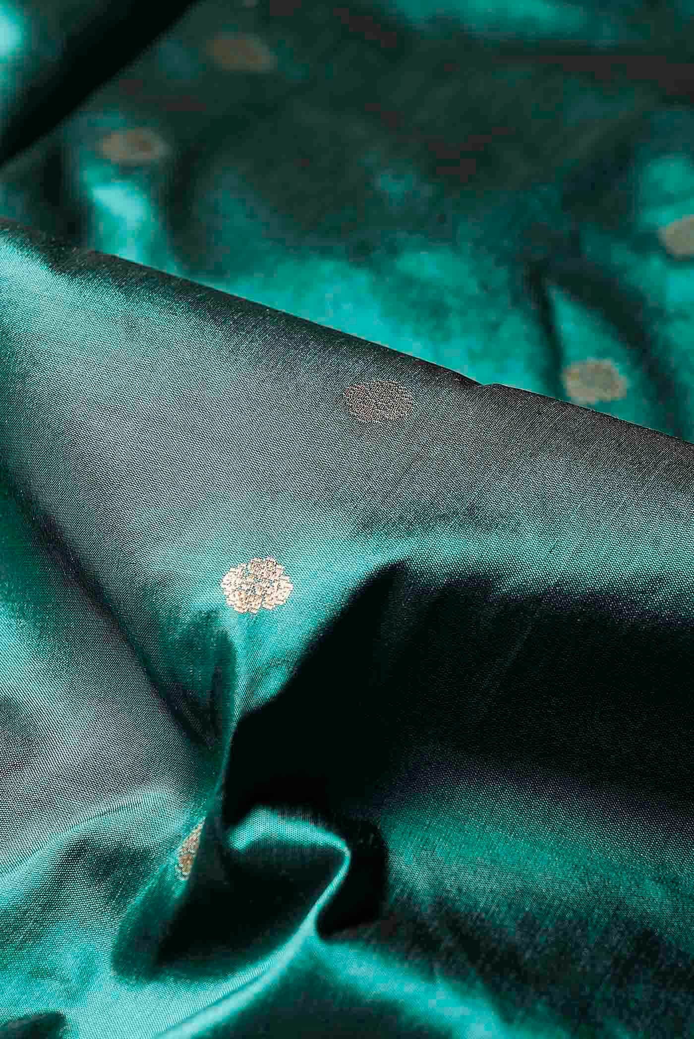 Green Banarasi Katan Silk Saree