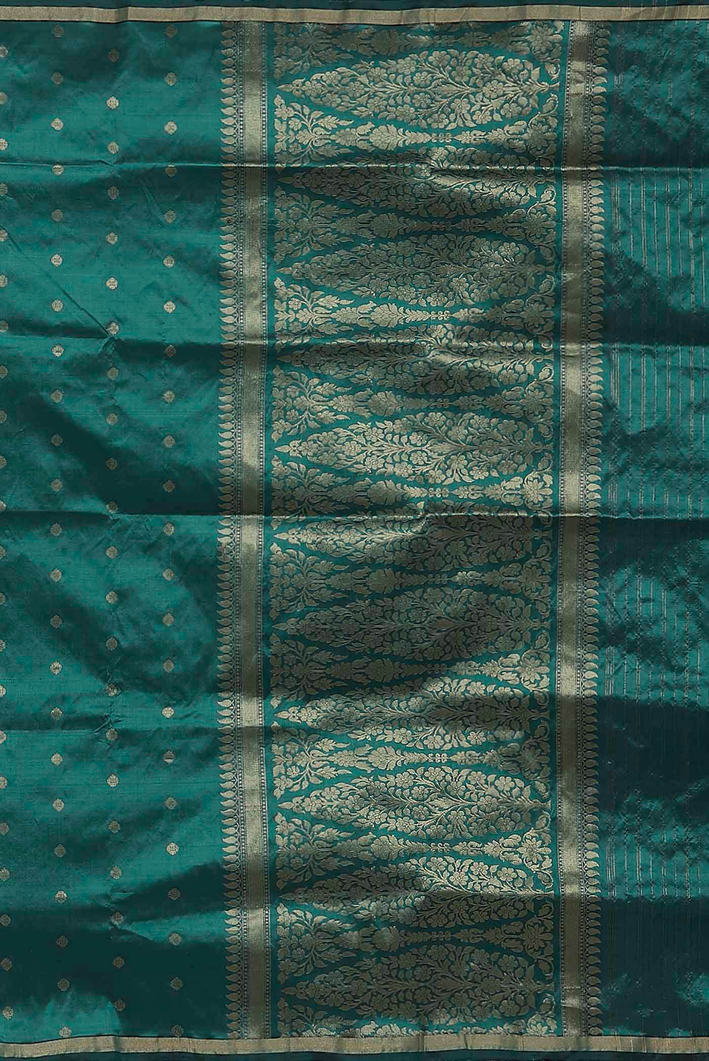 Green Banarasi Katan Silk Saree