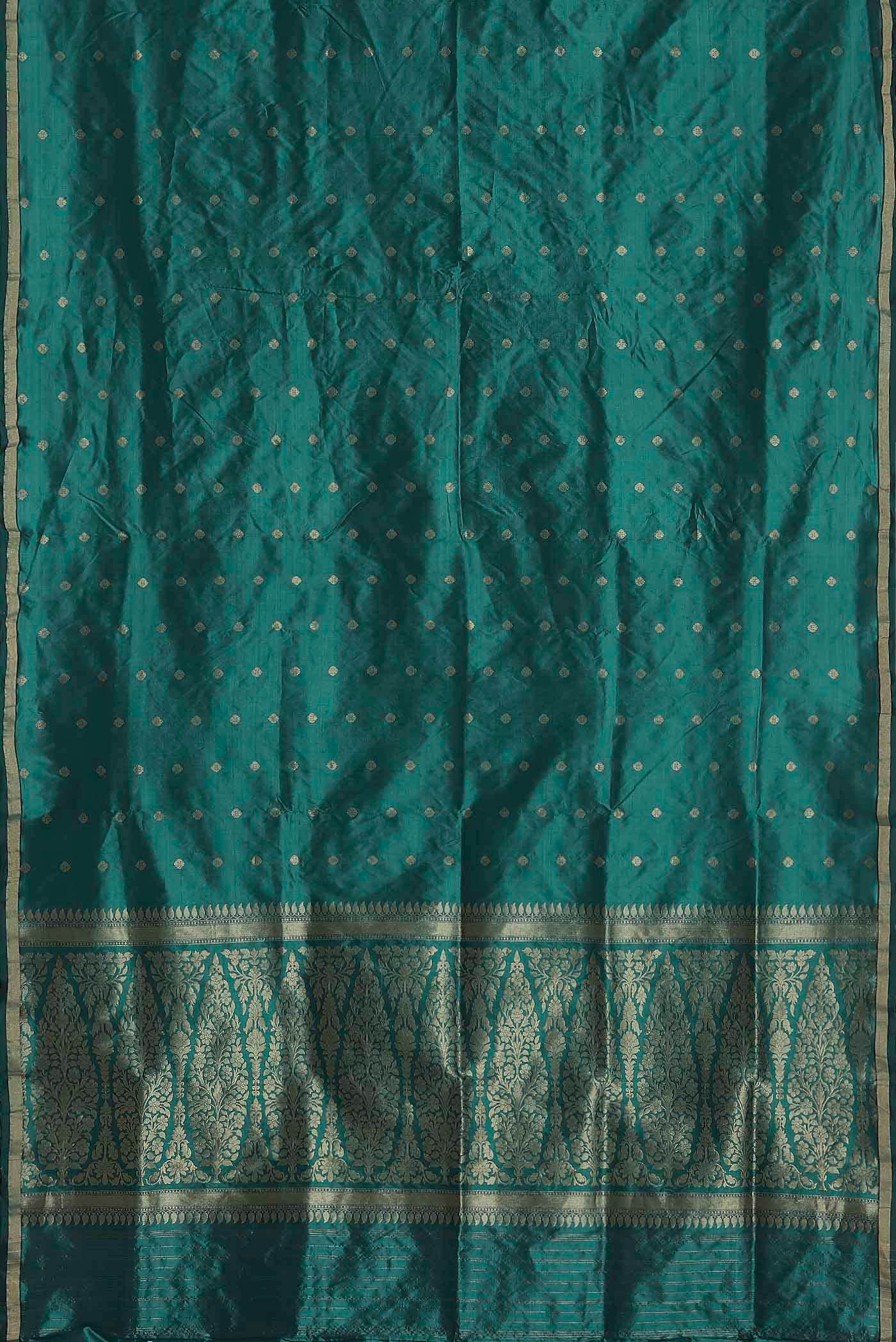 Green Banarasi Katan Silk Saree