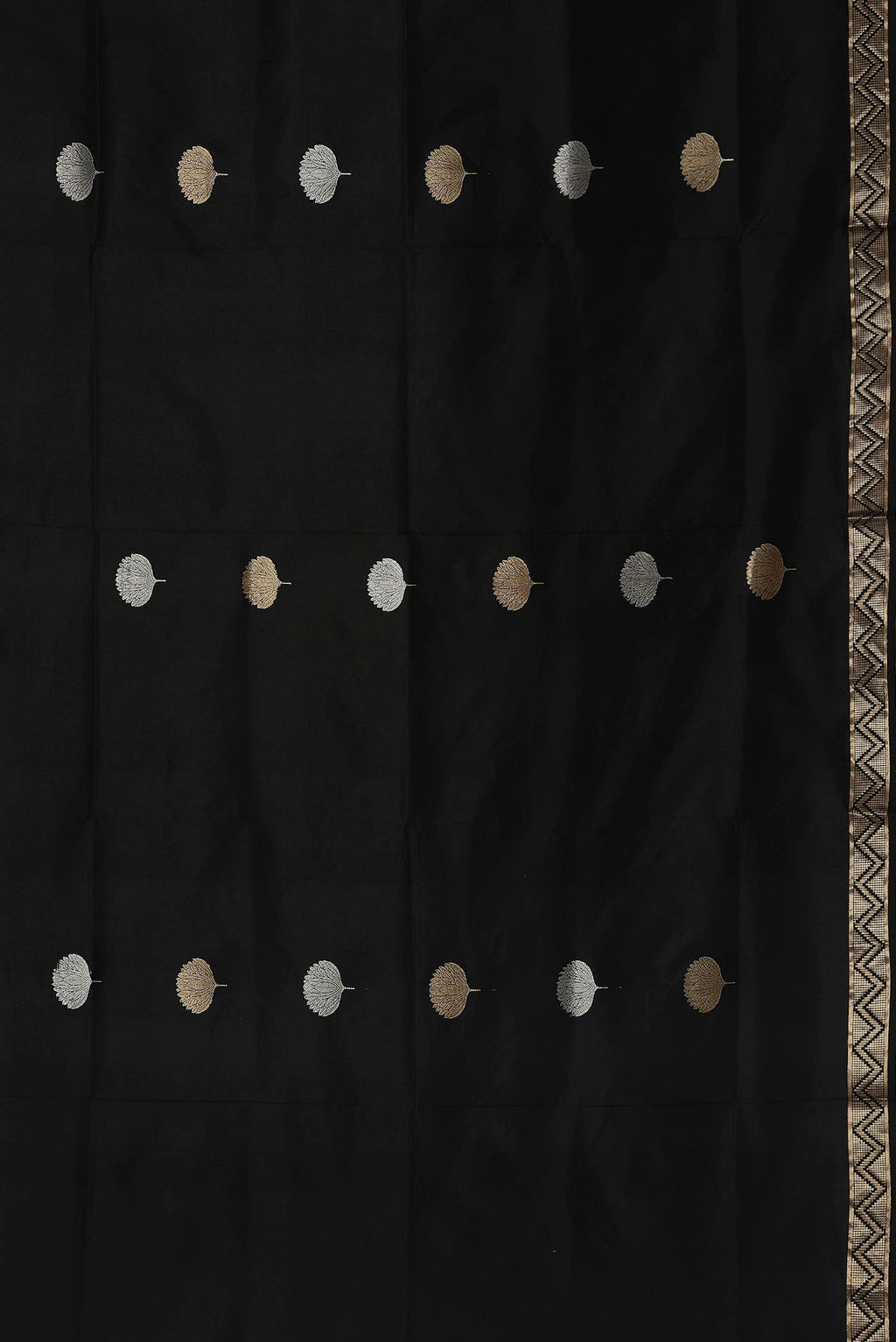 Black Banarasi Katan Silk Saree