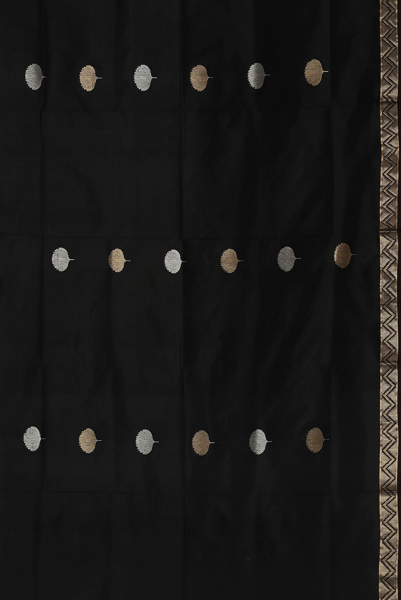 Black Banarasi Katan Silk Saree