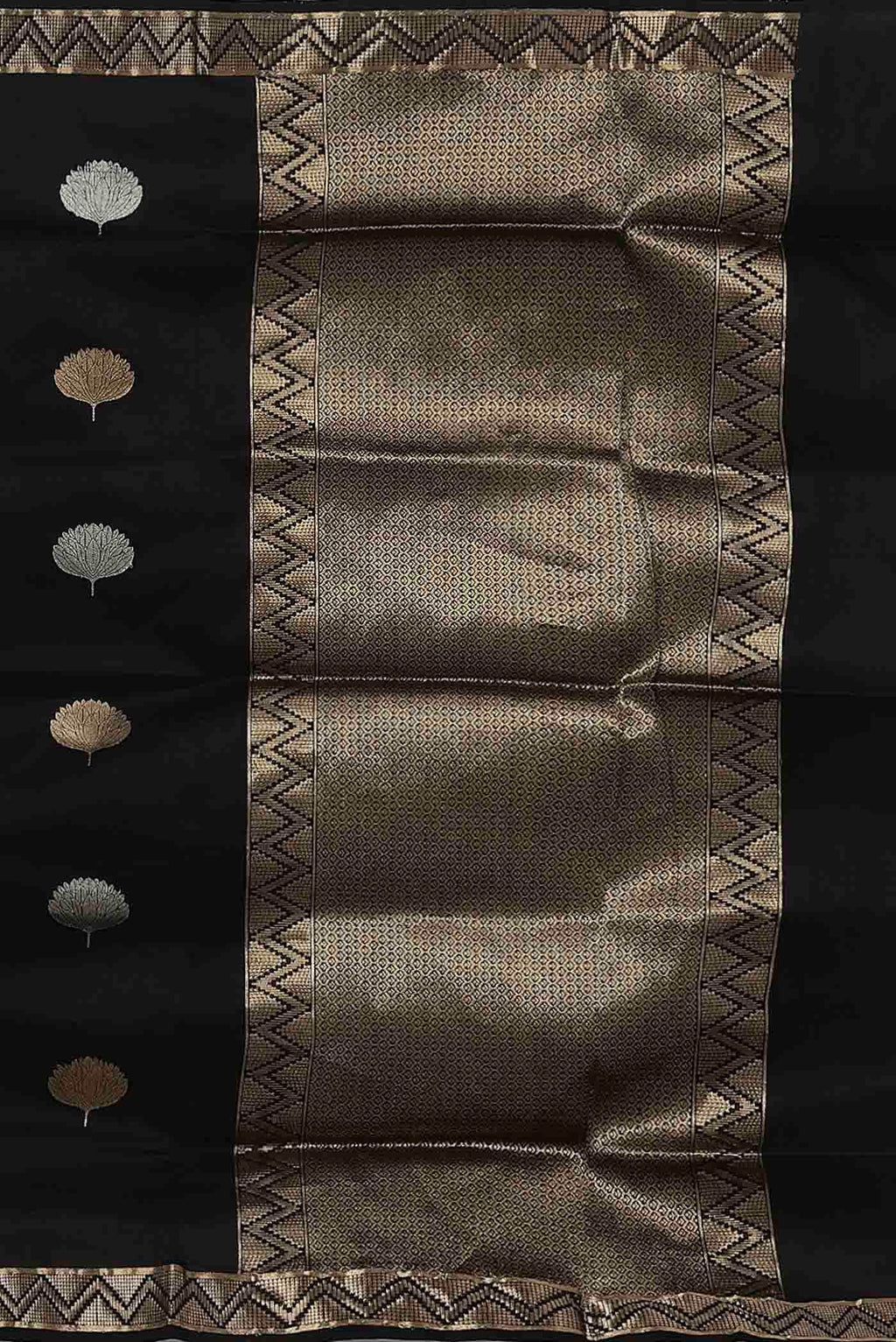 Black Banarasi Katan Silk Saree