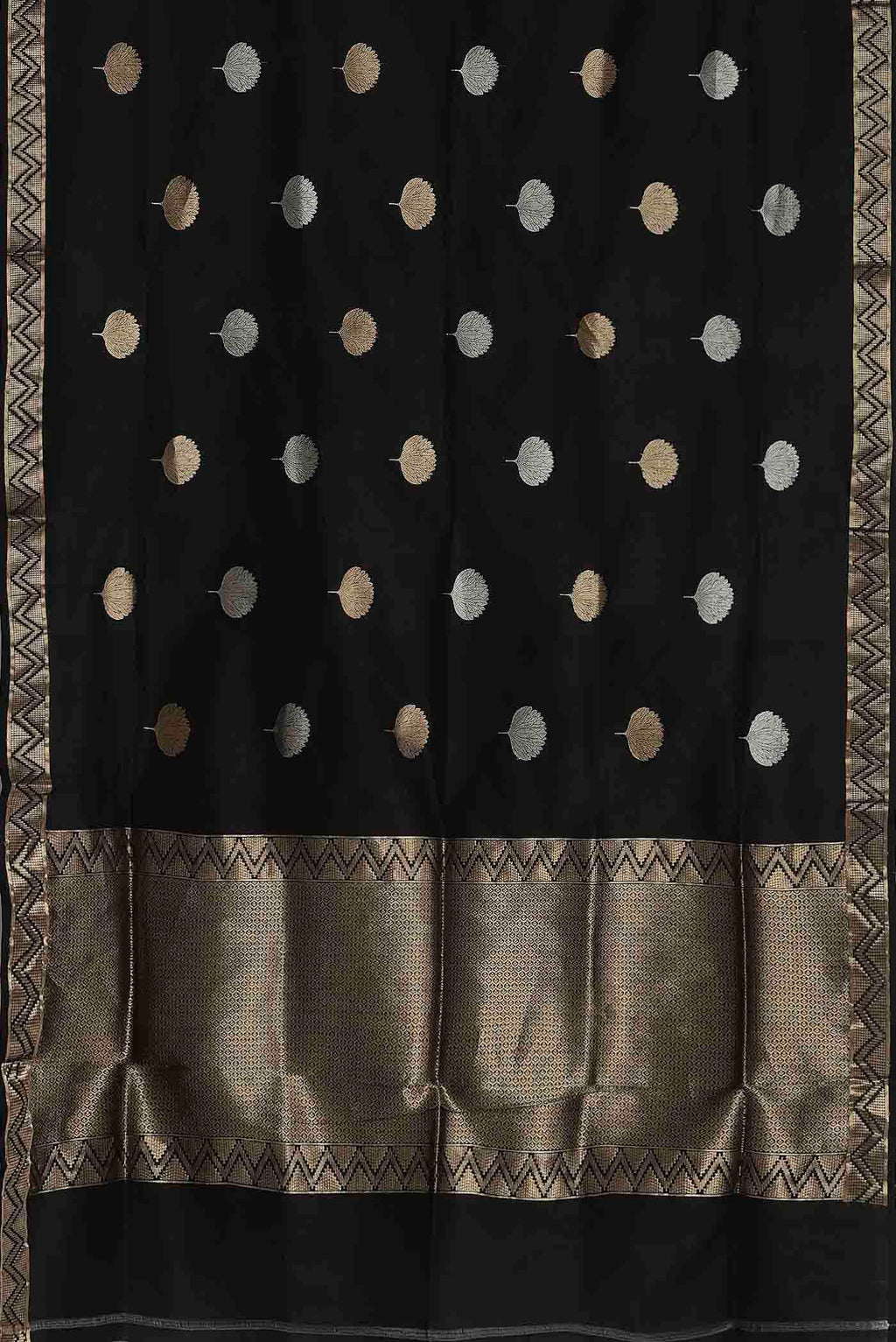 Black Banarasi Katan Silk Saree