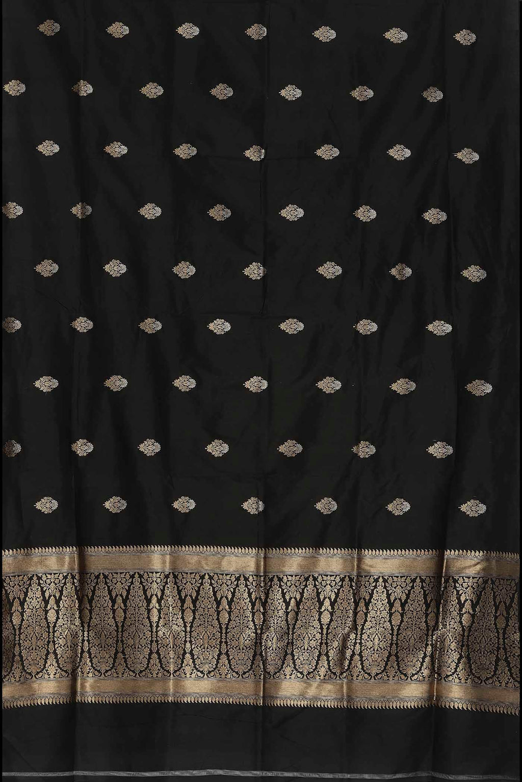 Black Banarasi Katan Silk Saree