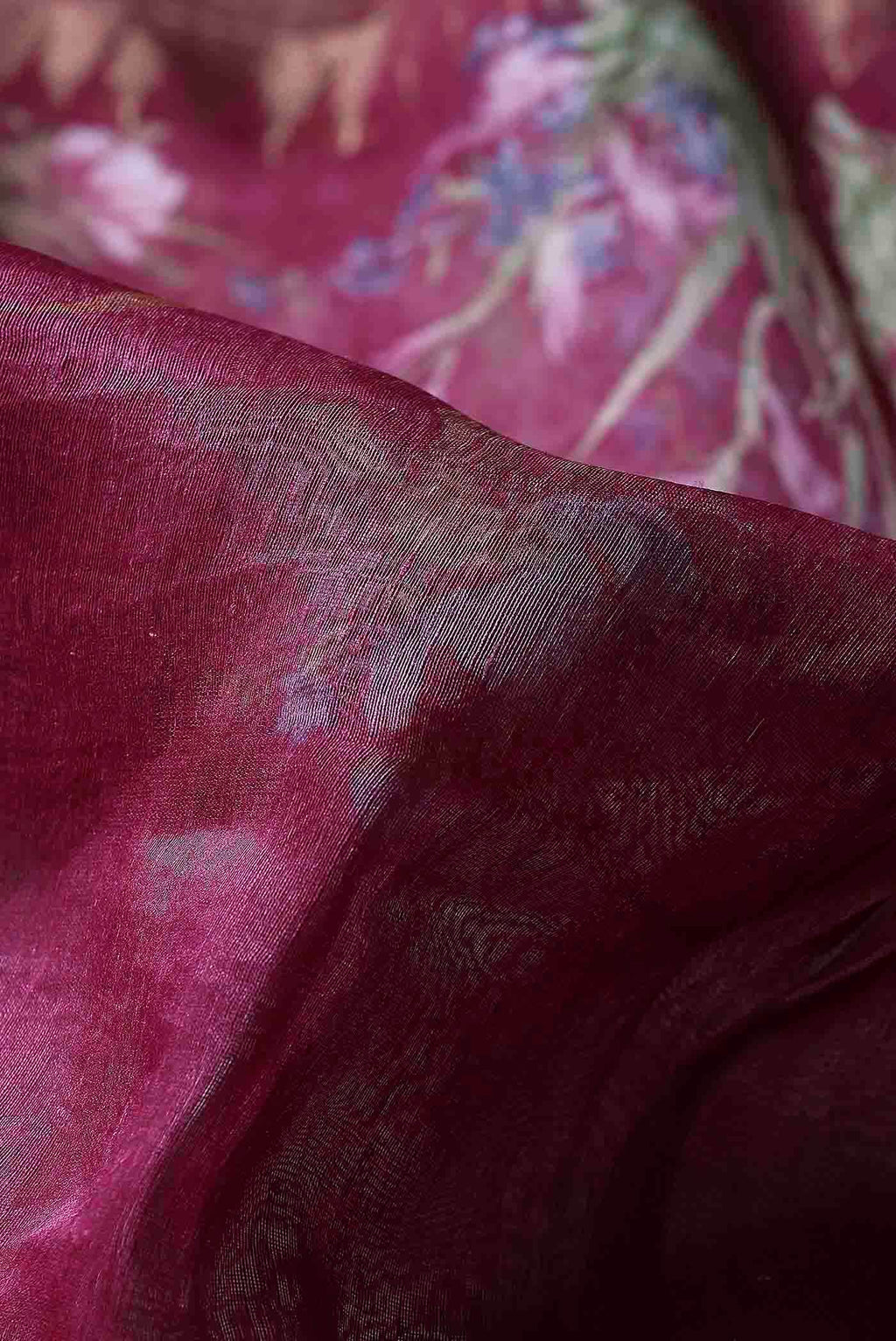 Dark Pink Linen Saree