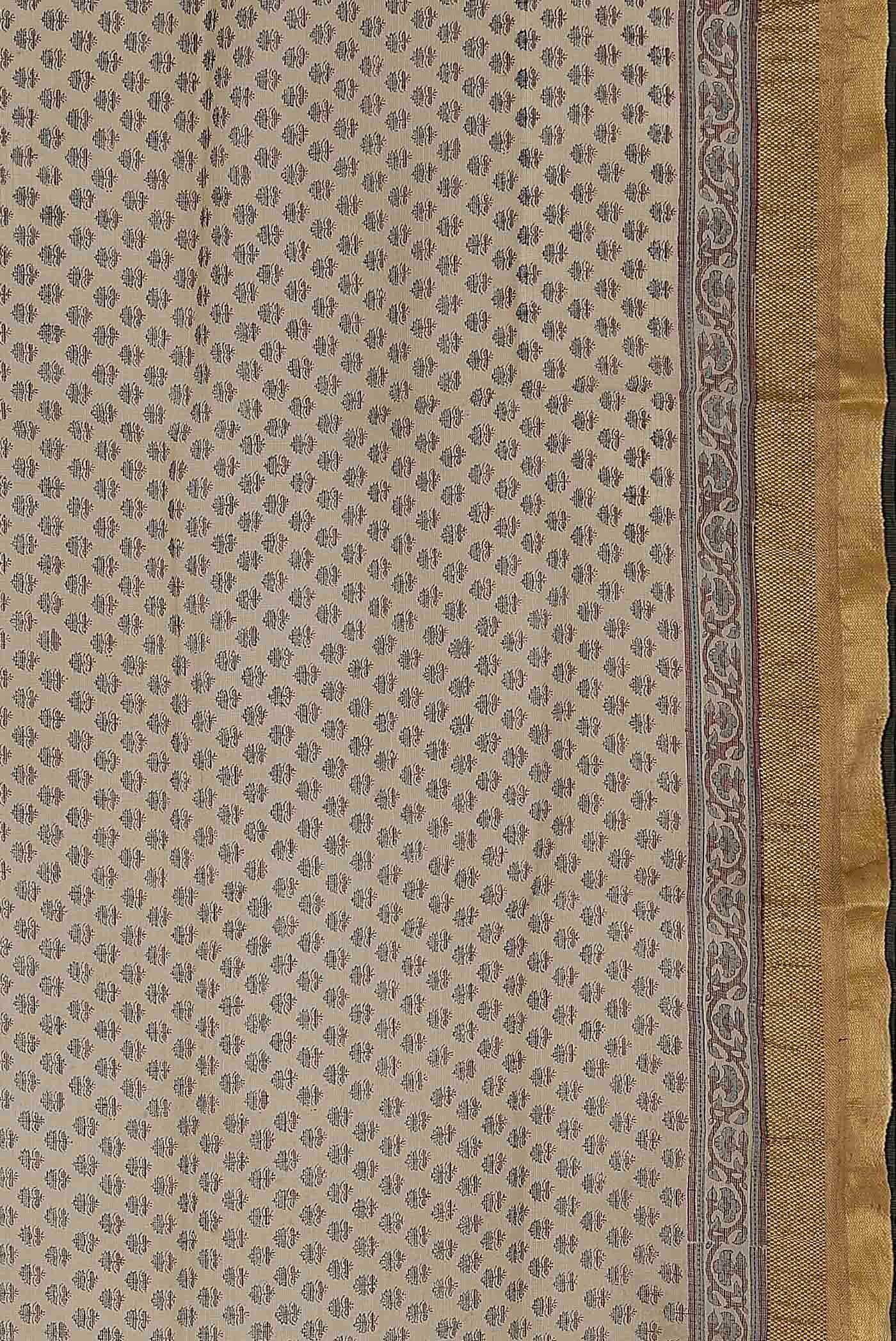Beige Kota Cotton Saree