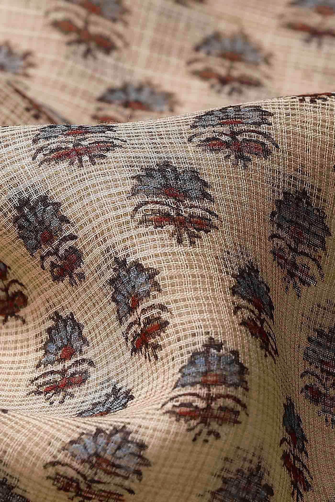 Beige Kota Cotton Saree